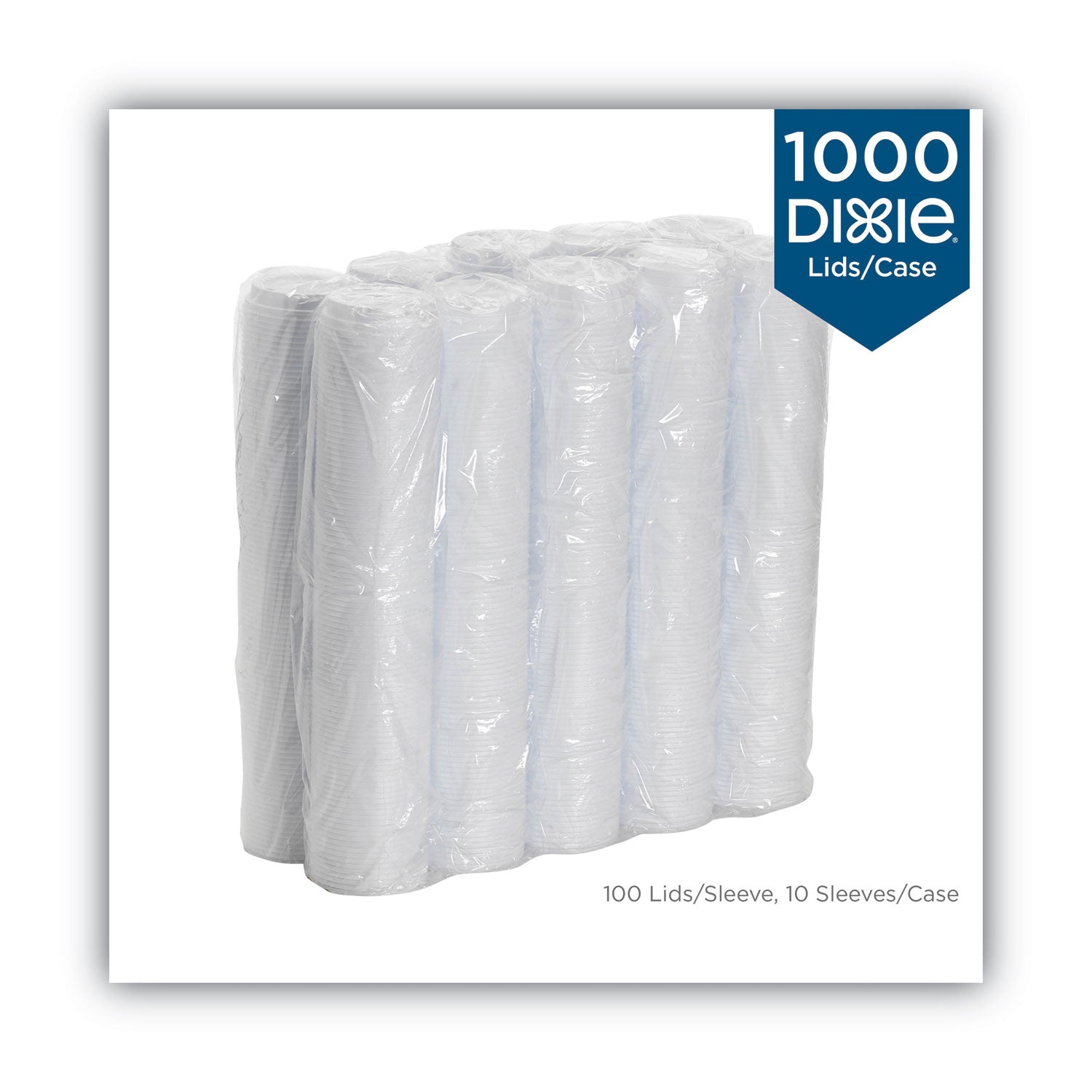 Round - Plastic - White - 100 / Pack