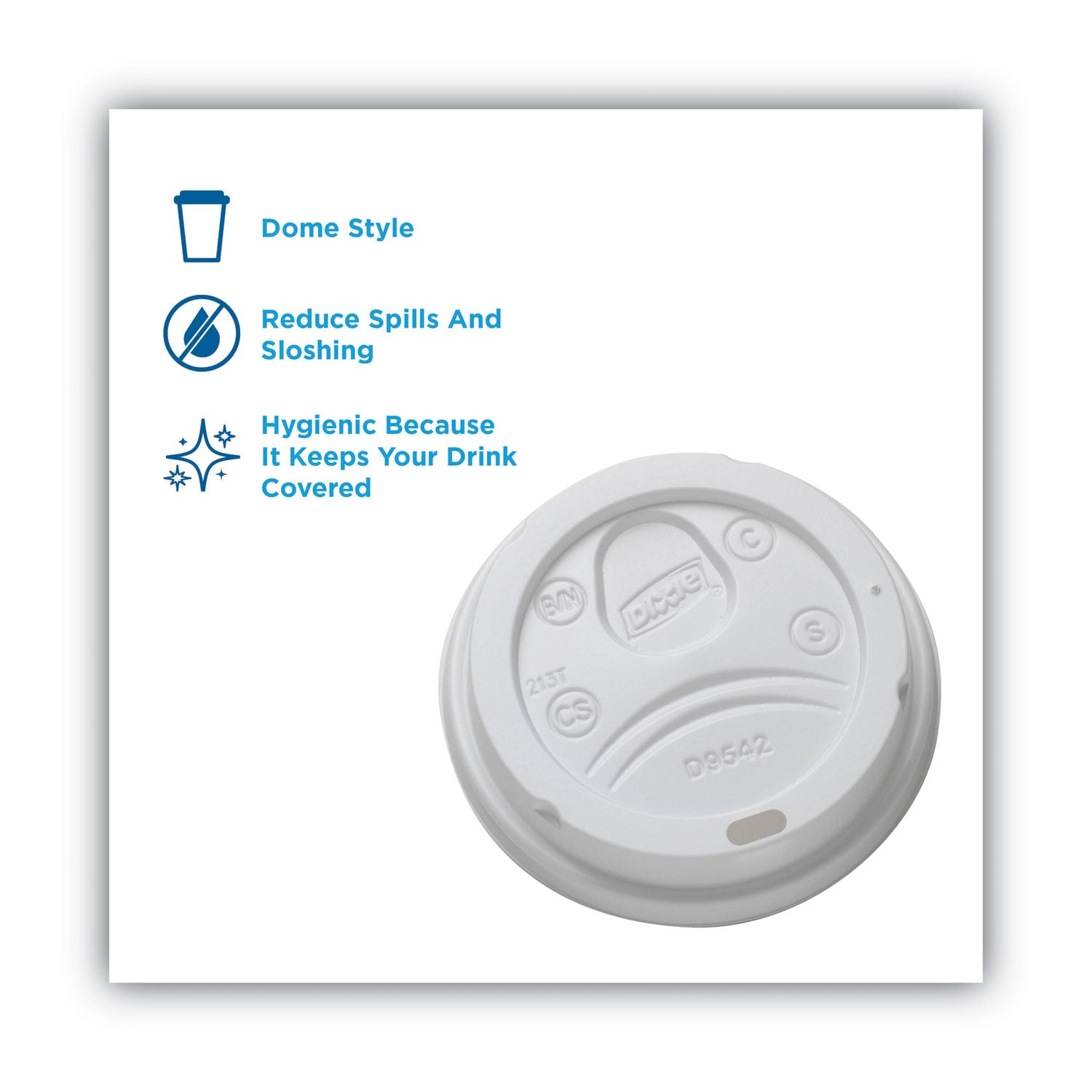 Round - Plastic - White - 100 / Pack