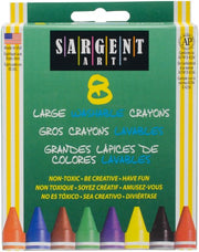 Sargent Art Crayons - 8-Piece Large Crayon Peg Box Set