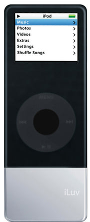 iLuv i602 Silicone Case and Battery for iPod Nano, Black