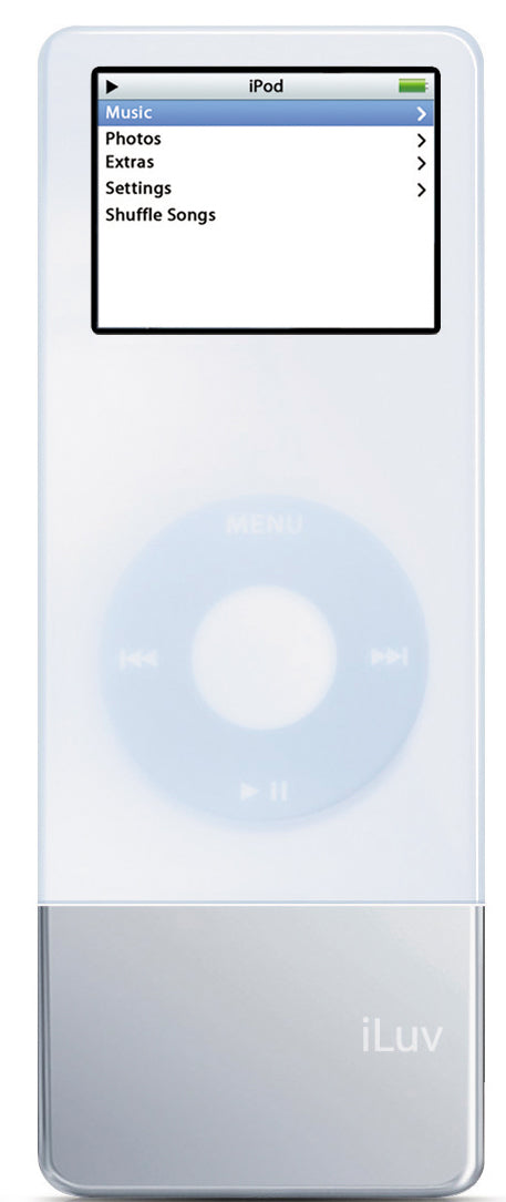 iLuv i602 Silicone Case and Battery for iPod Nano, White