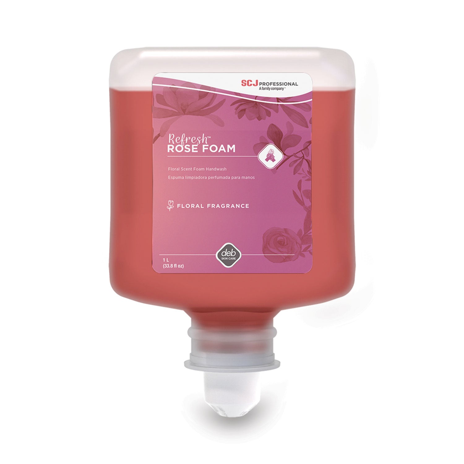 Rose Scent - 1.06 quart - Cartridge Dispenser - Dirt Remover - Skin, Washroom, Hand - Moisturizing - Pink - Anti-irritant - 6 / Carton