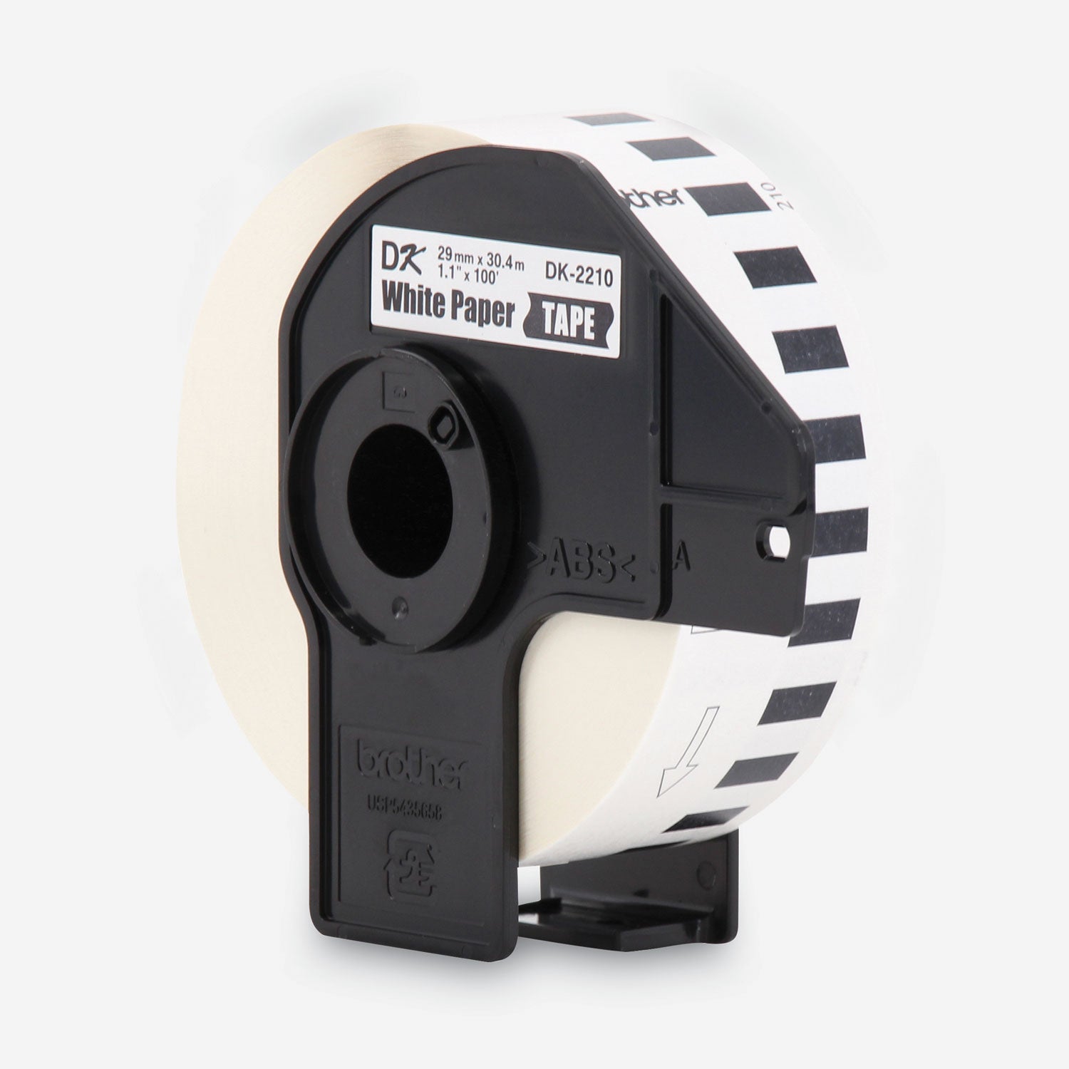 Brother Continuous Length White Film DK Tape - 1 9/64" Width - Direct Thermal - White - 1 Roll