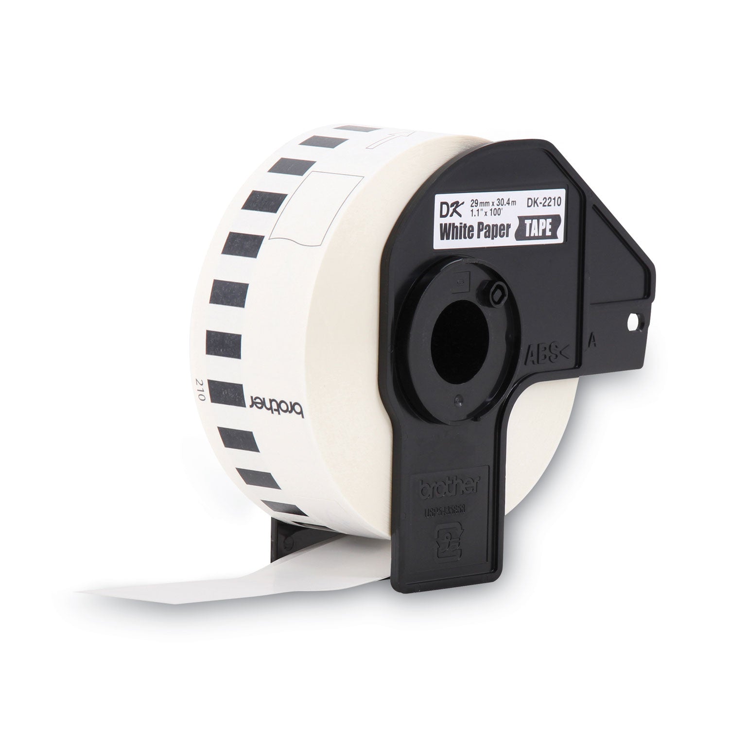 Brother Continuous Length White Film DK Tape - 1 9/64" Width - Direct Thermal - White - 1 Roll
