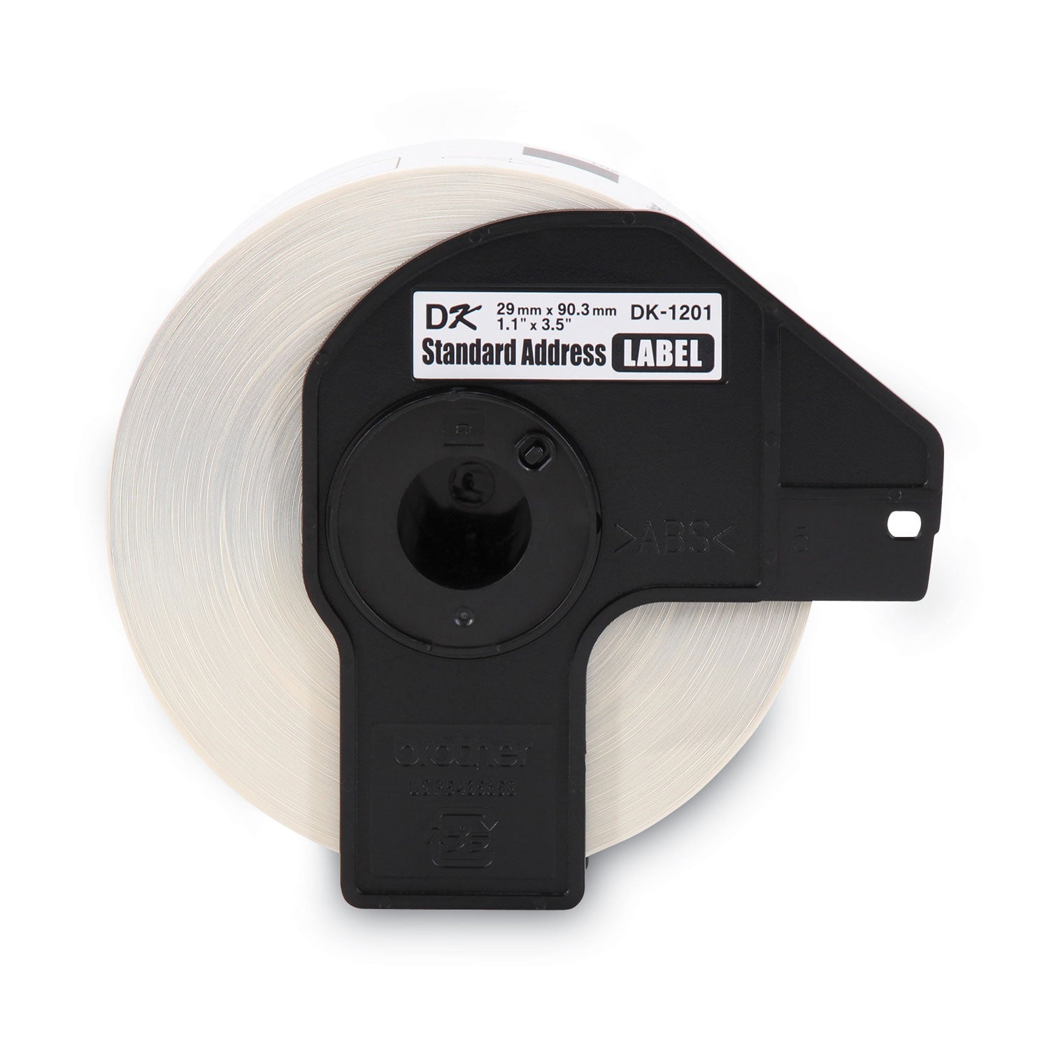 Brother Standard Address Paper Labels - 3 9/64" Width x 1 9/64" Length - Direct Thermal - White - Paper - Die-cut - 400 / Roll - 1 Roll