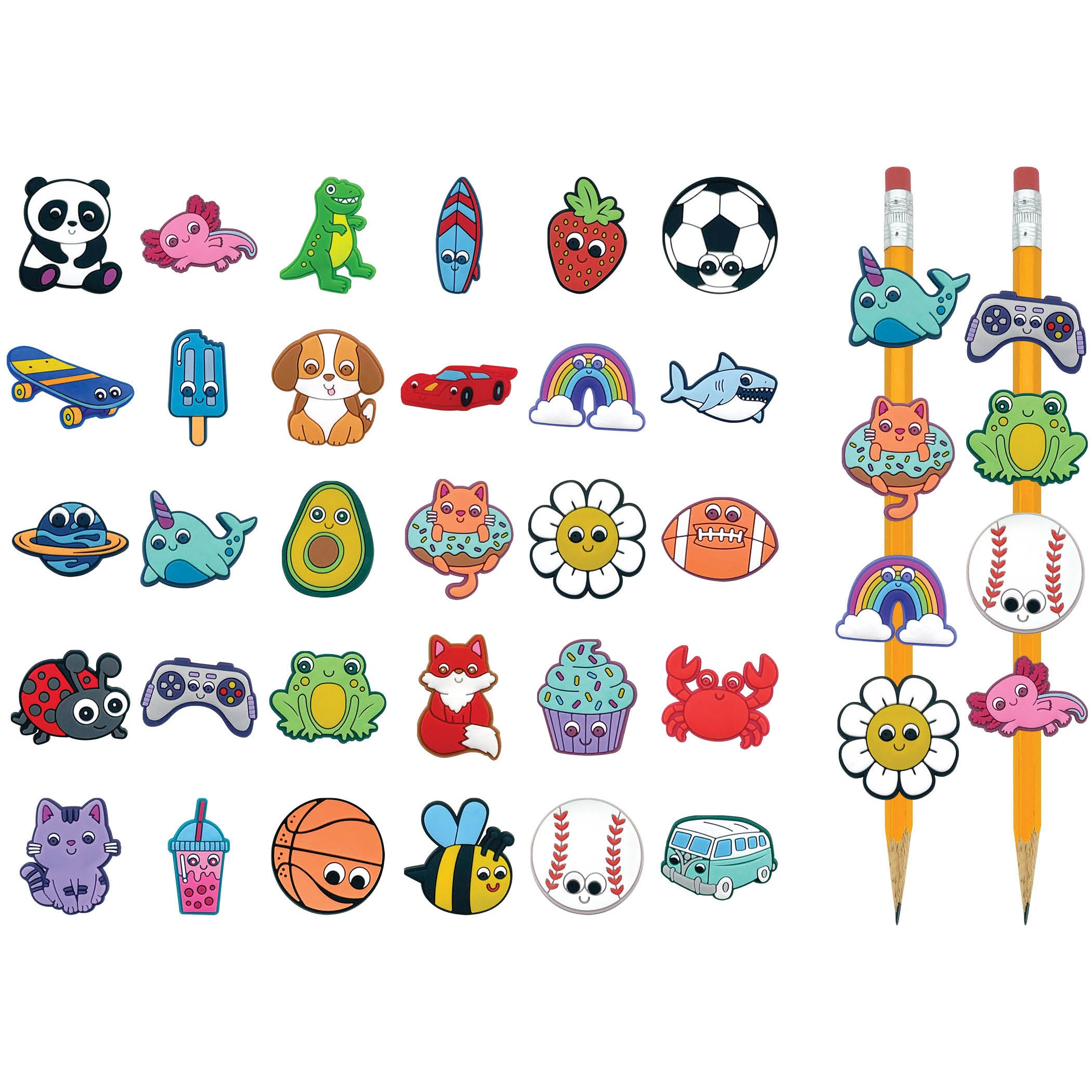 Pencil Charms, Set of 60