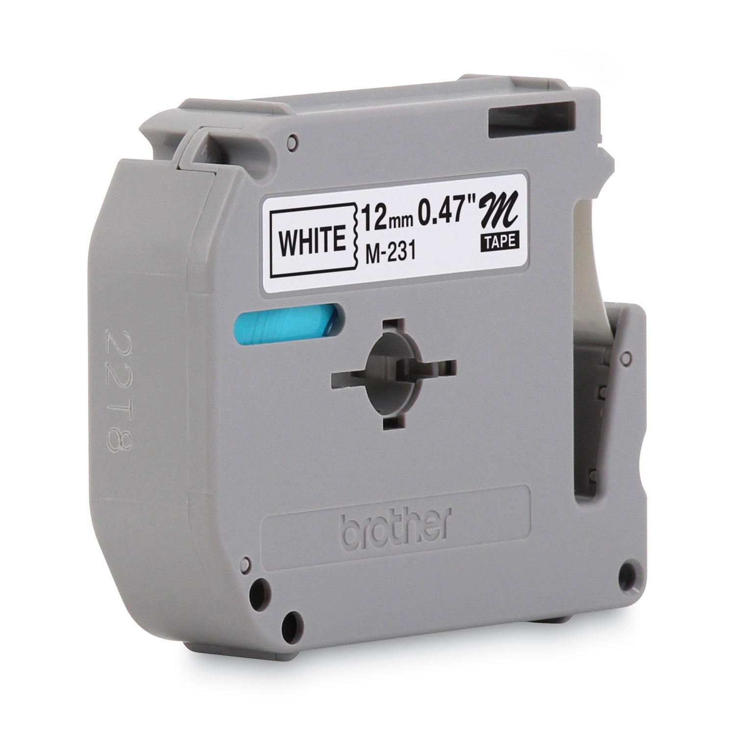 P-touch P-touch Nonlaminated M Series Tape Cartridge - 1/2" Width - Direct Thermal - White - Non-laminated, Self-adhesive - 1 Each