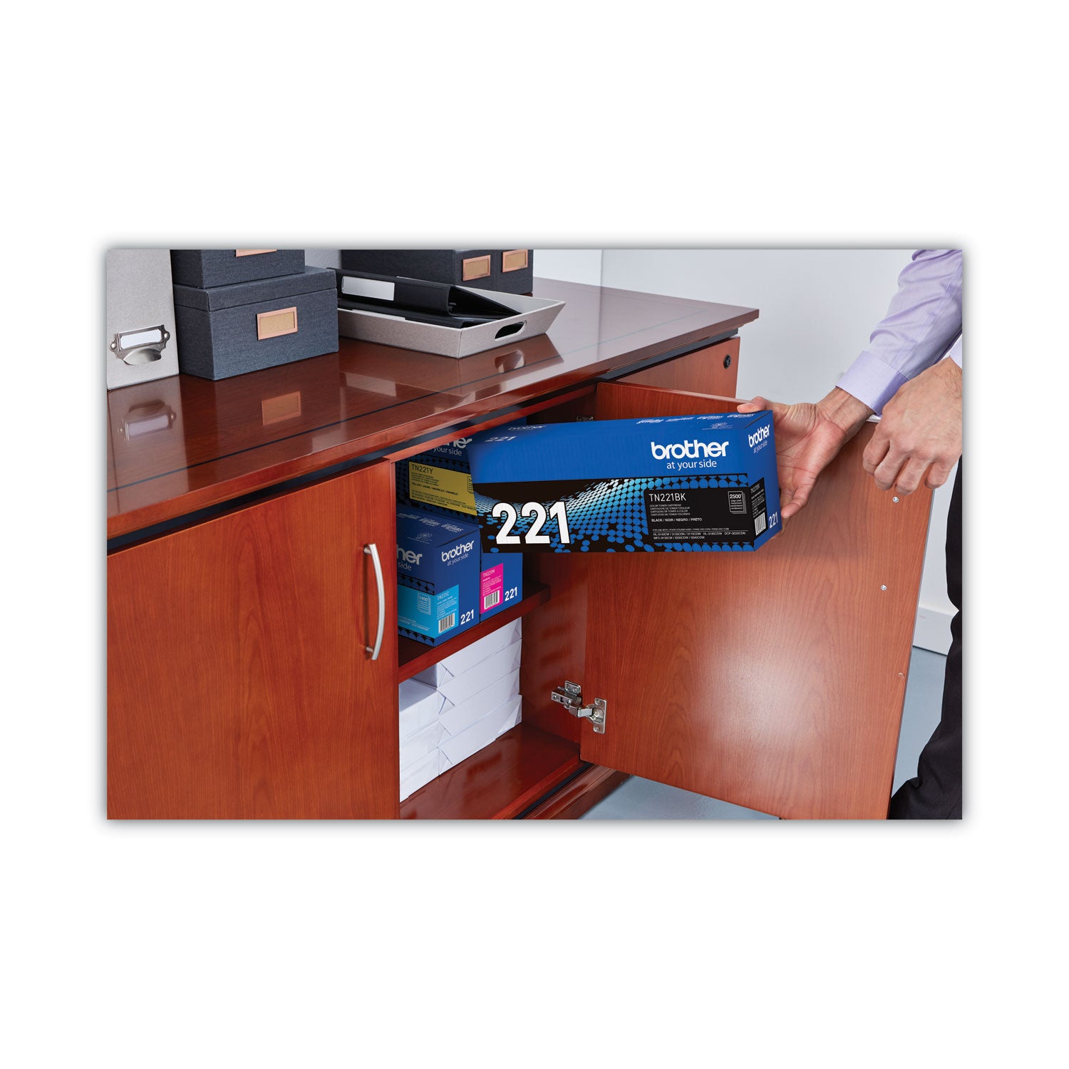 Brother TN221BK Original Standard Yield Laser Toner Cartridge - Black - 1 Each