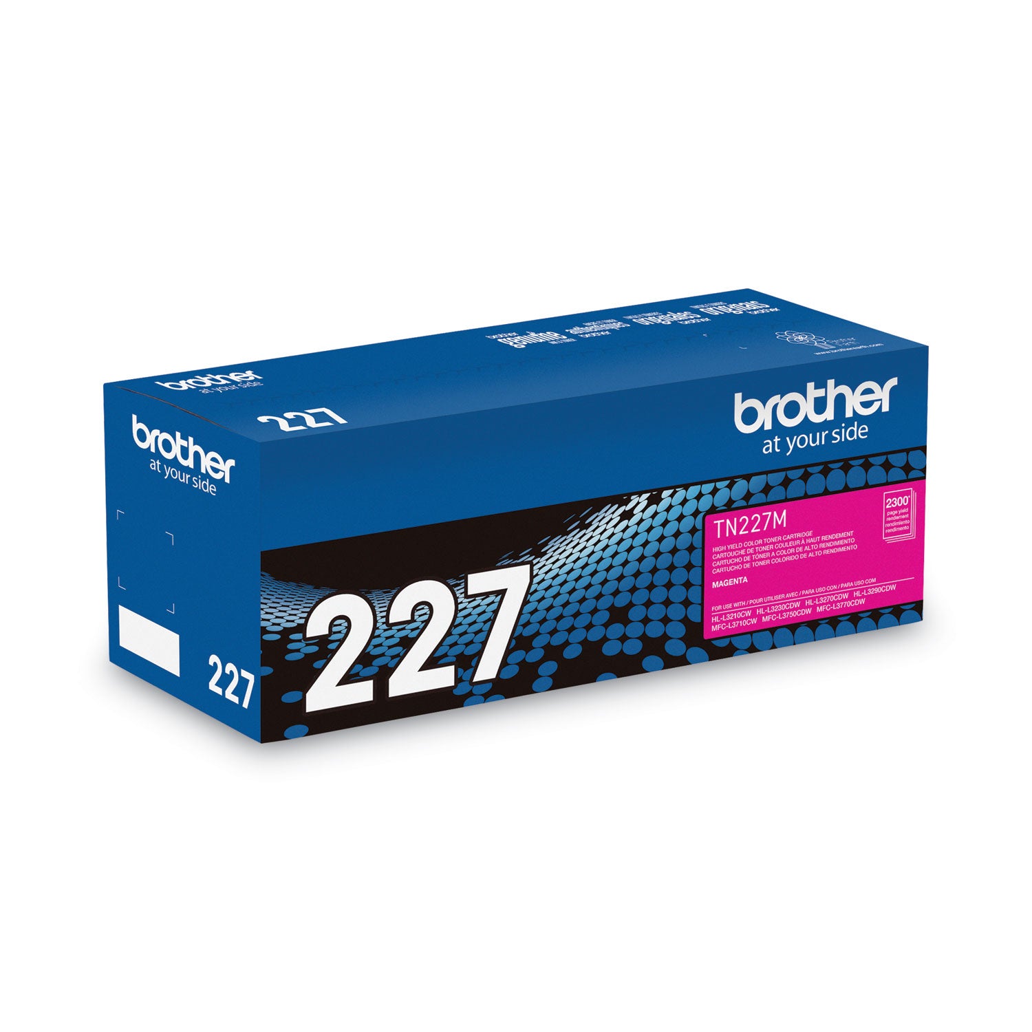 Brother TN-227M Original High Yield Laser Toner Cartridge - Magenta - 1 Each