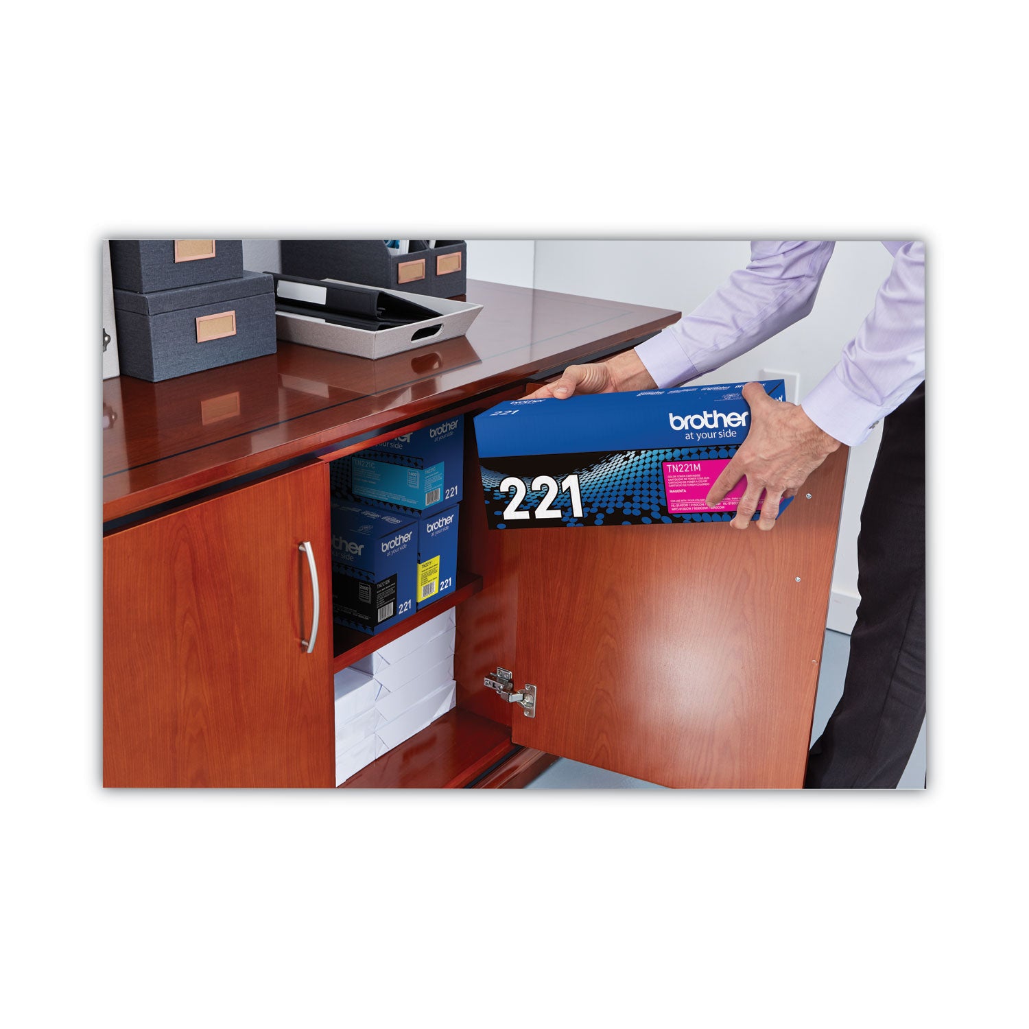 Brother TN221M Original Standard Yield Laser Toner Cartridge - Magenta - 1 Each