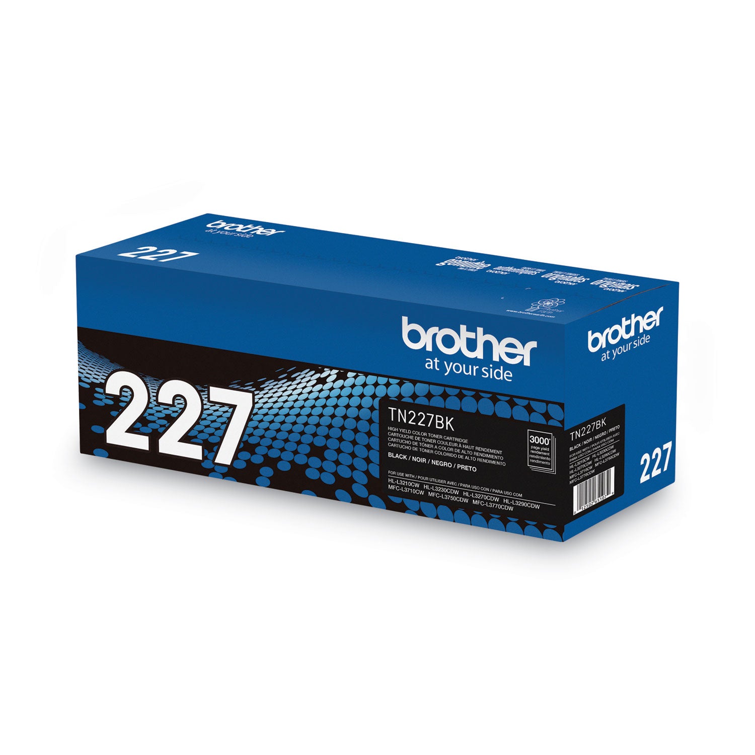 Brother TN-227BK Original High Yield Laser Toner Cartridge - Black - 1 Each