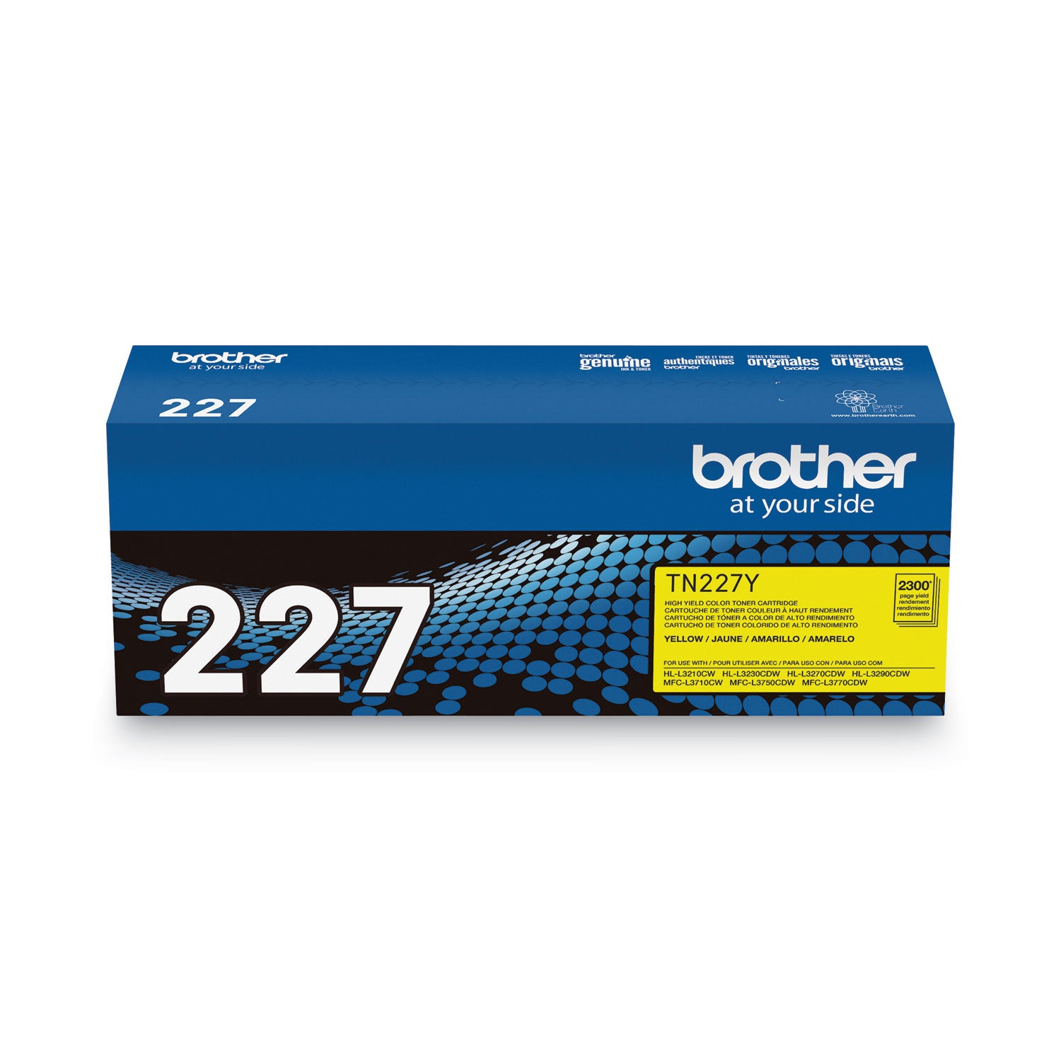 Brother TN-227Y Original High Yield Laser Toner Cartridge - Yellow - 1 Each