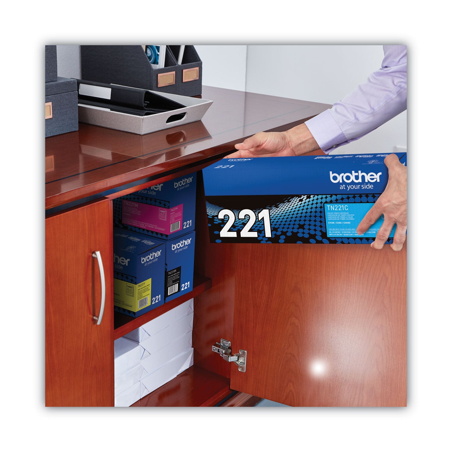 Brother TN221C Original Standard Yield Laser Toner Cartridge - Cyan - 1 Each