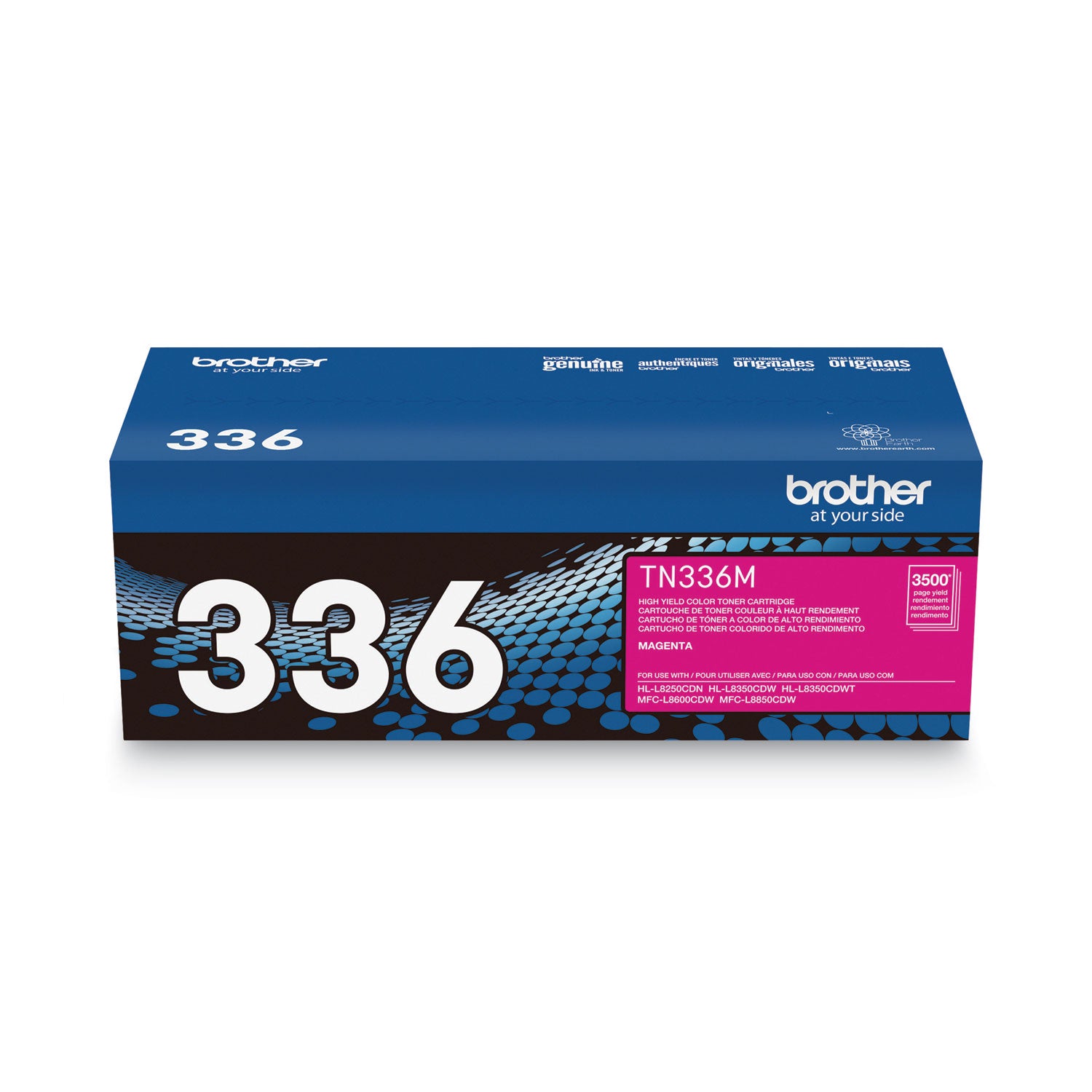 Brother TN336M Original High Yield Laser Toner Cartridge - Magenta - 1 Each