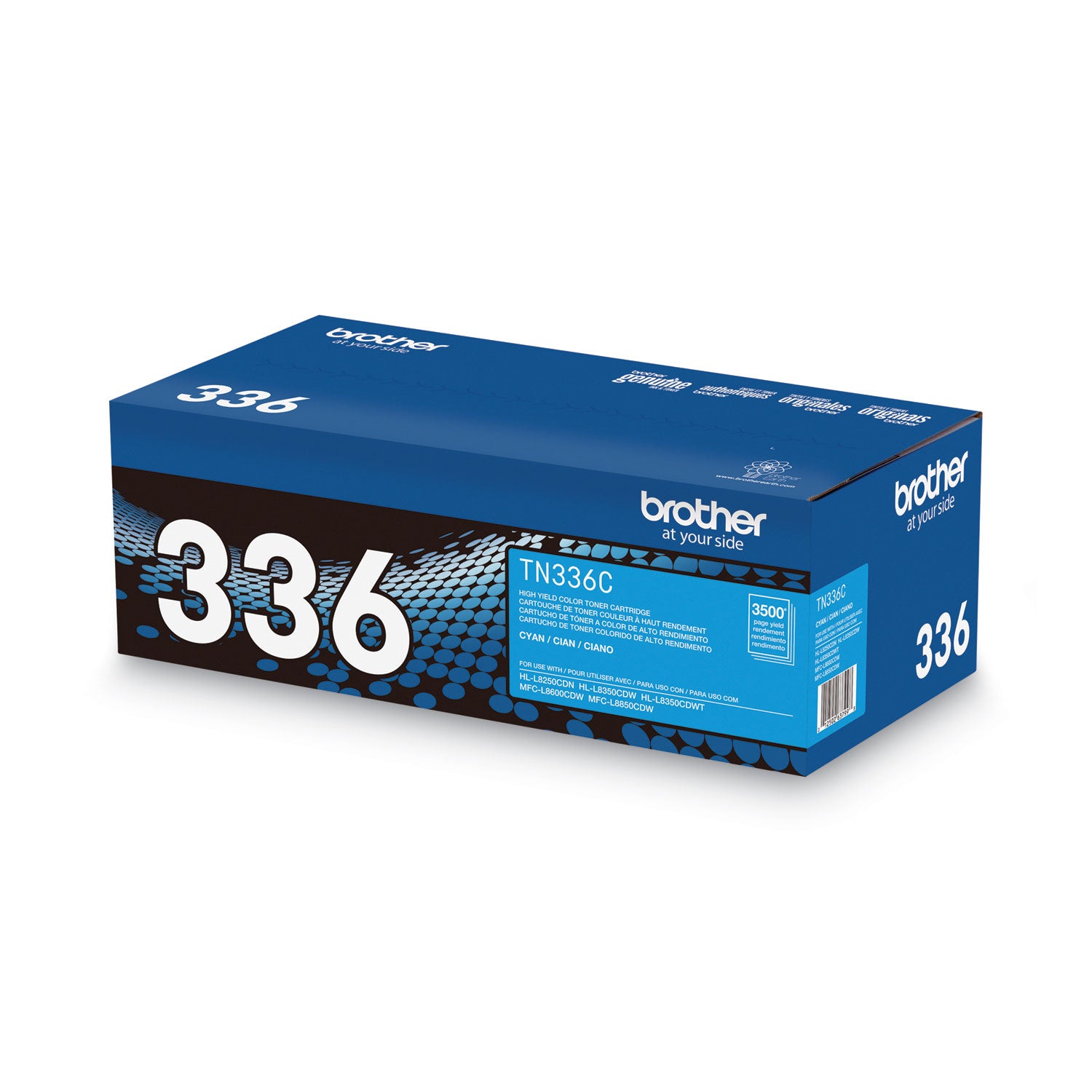 Brother TN336C Original High Yield Laser Toner Cartridge - Cyan - 1 Each