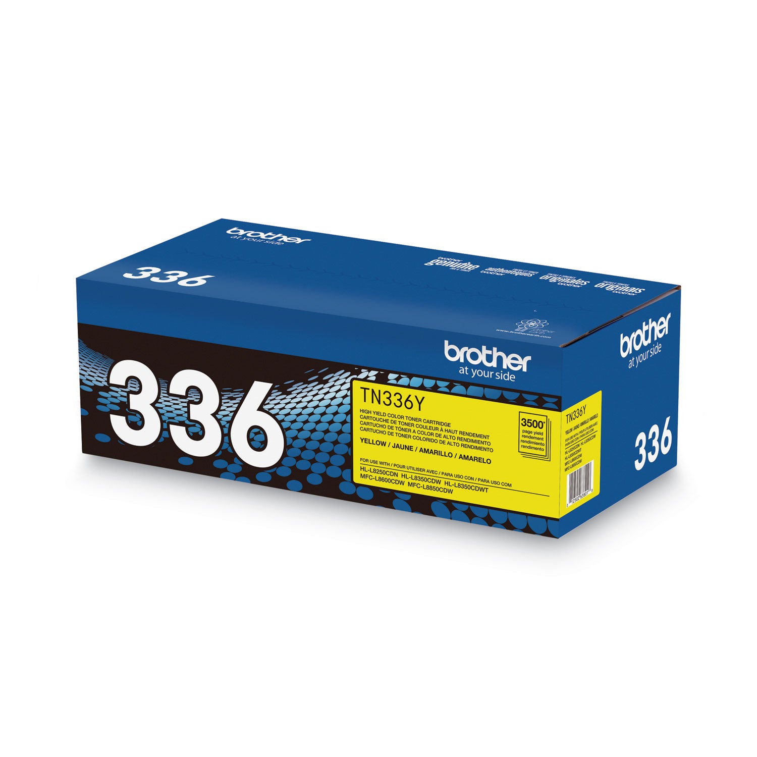 Brother TN336Y Original High Yield Laser Toner Cartridge - Yellow - 1 Each