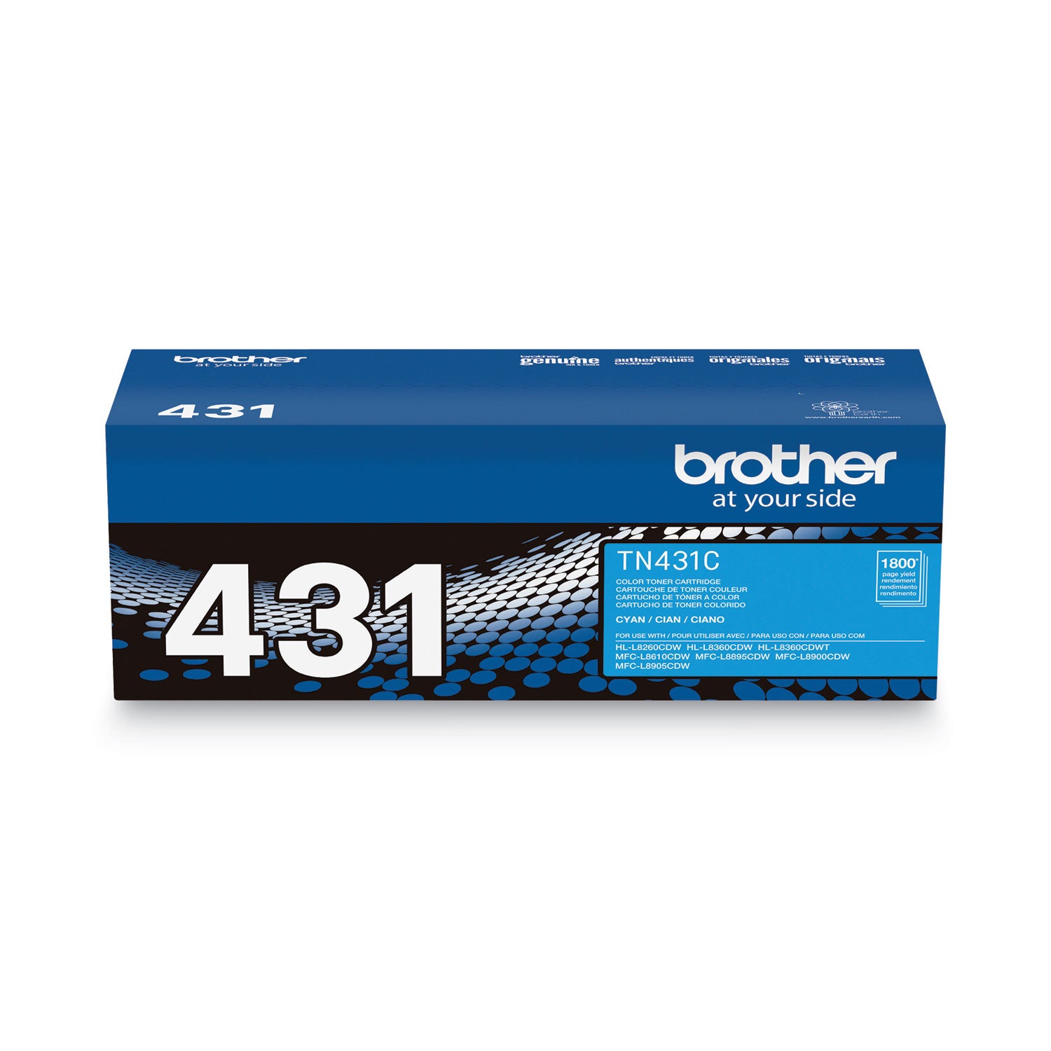 Brother TN431C Original Standard Yield Laser Toner Cartridge - Cyan - 1 Each