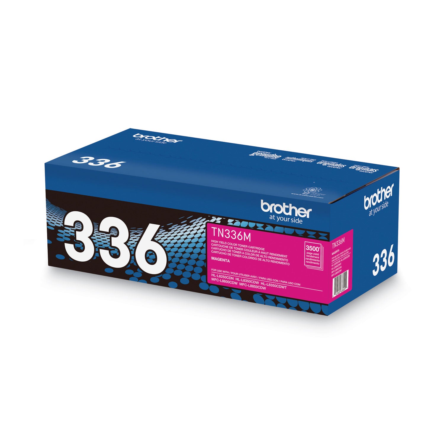 Brother TN336M Original High Yield Laser Toner Cartridge - Magenta - 1 Each