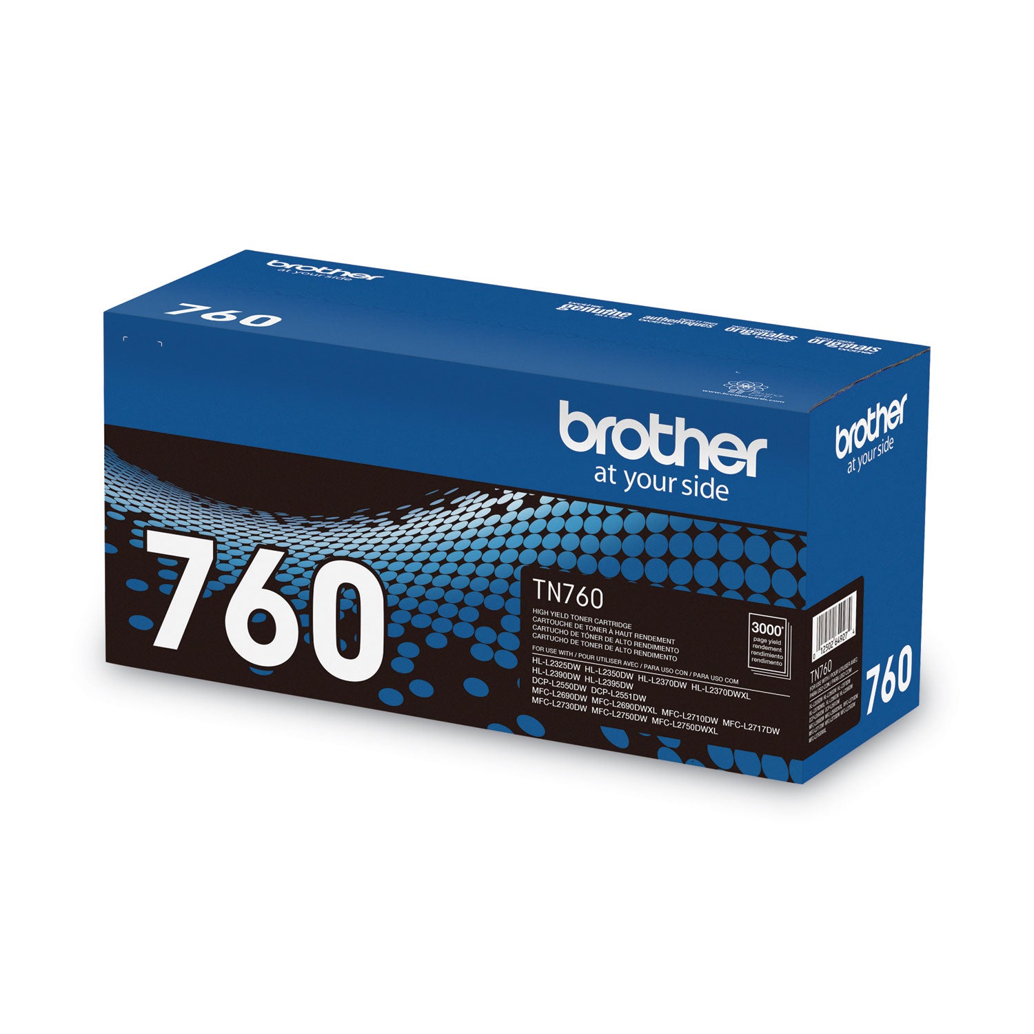Brother TN-760 Original High Yield Laser Toner Cartridge - Black - 1 Each