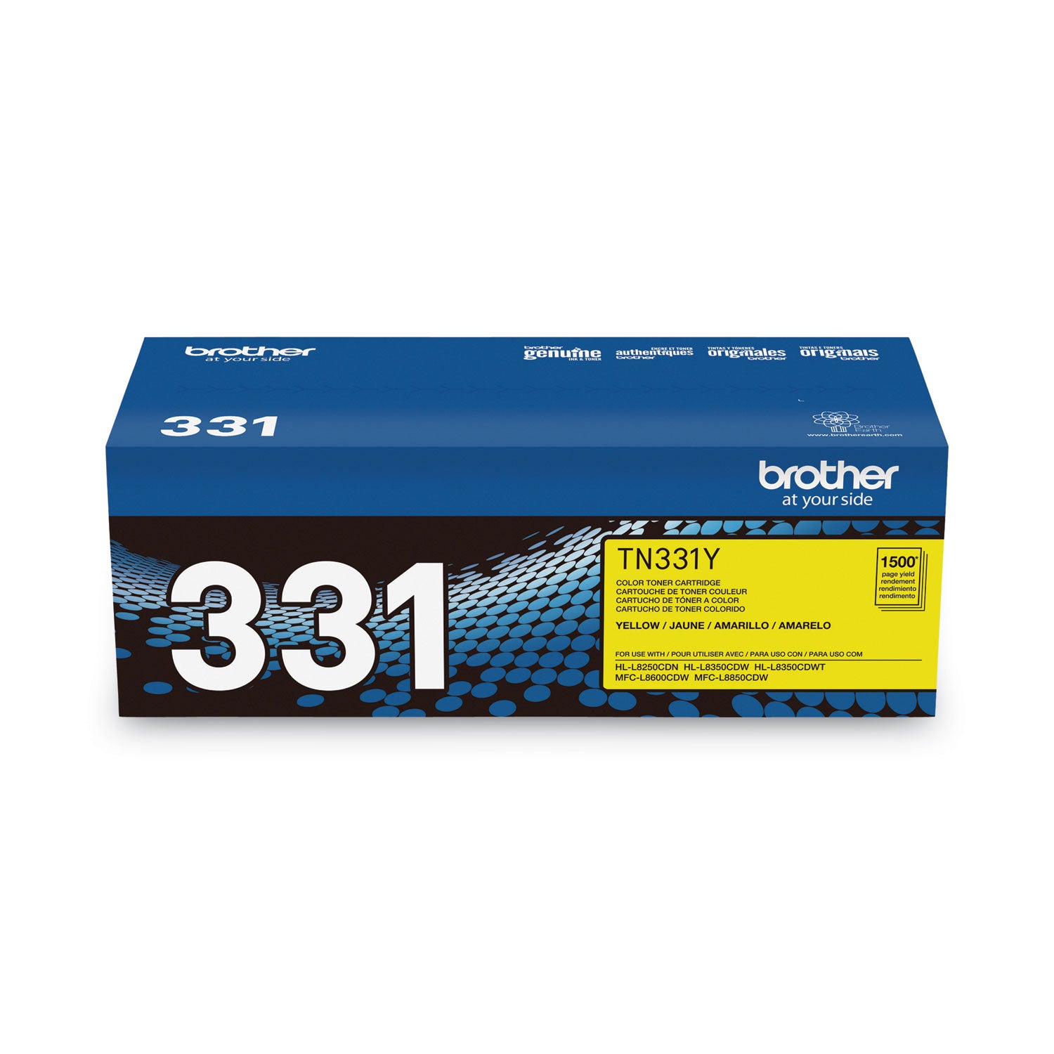 Brother TN331Y Original Laser Toner Cartridge - Yellow - 1 Each