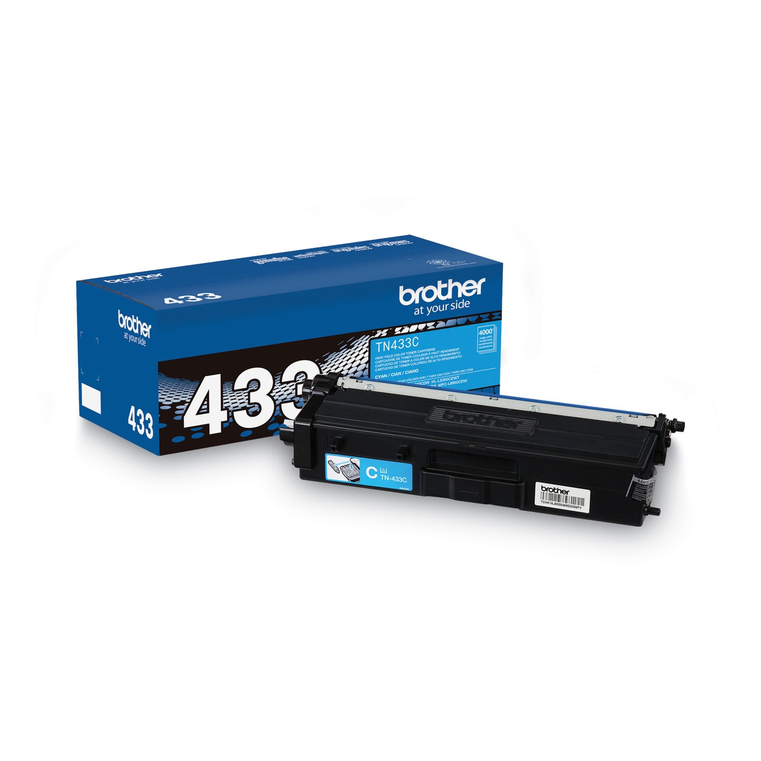 Brother TN433C Original High Yield Laser Toner Cartridge - Cyan - 1 Each