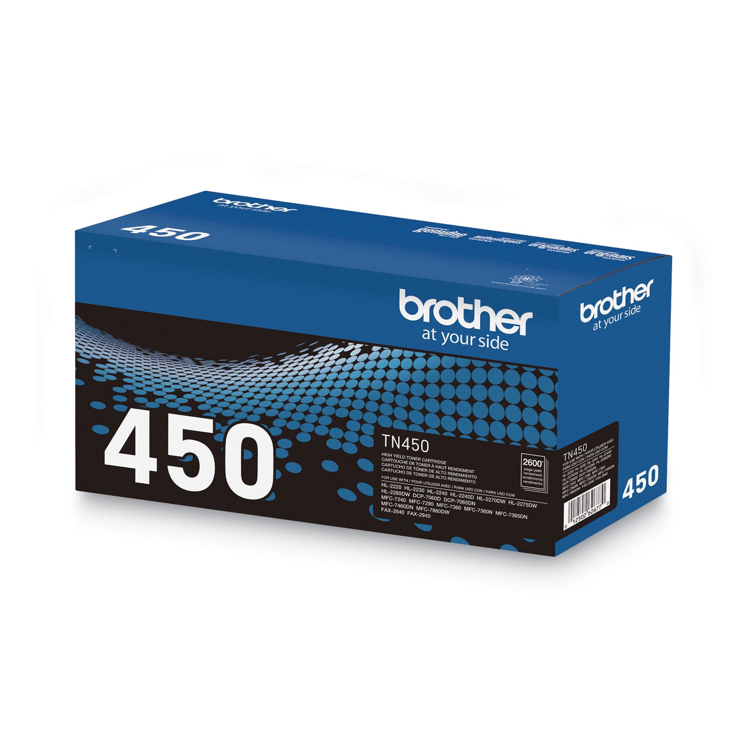 Brother TN450 Original High Yield Laser Toner Cartridge - Black - 1 Each
