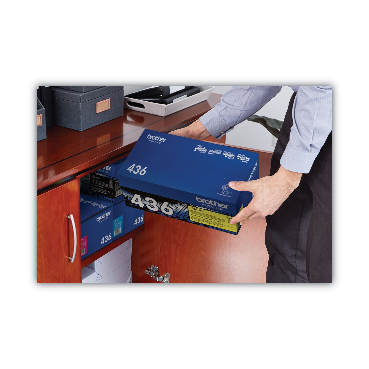 Brother TN436Y Original Laser Toner Cartridge - Yellow - 1 Each