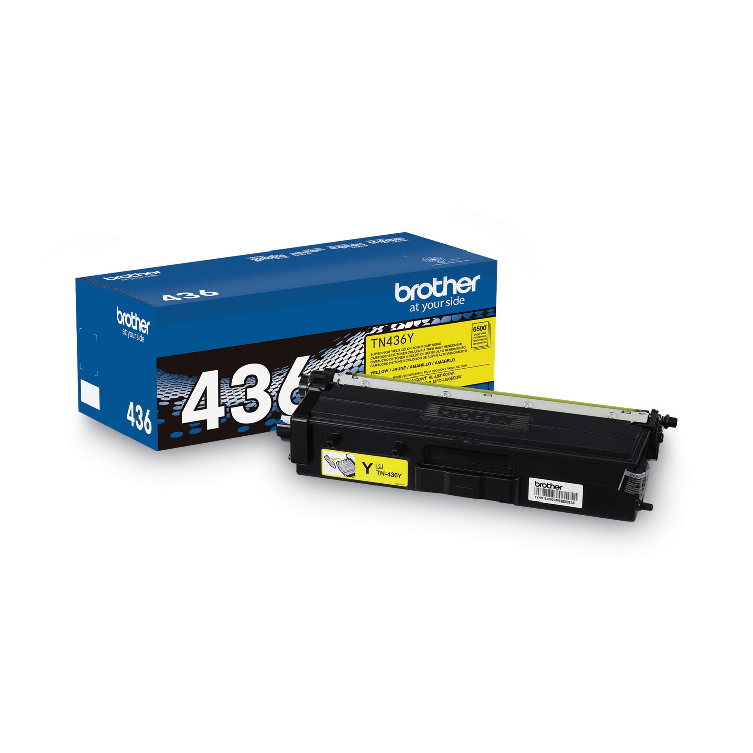 Brother TN436Y Original Laser Toner Cartridge - Yellow - 1 Each