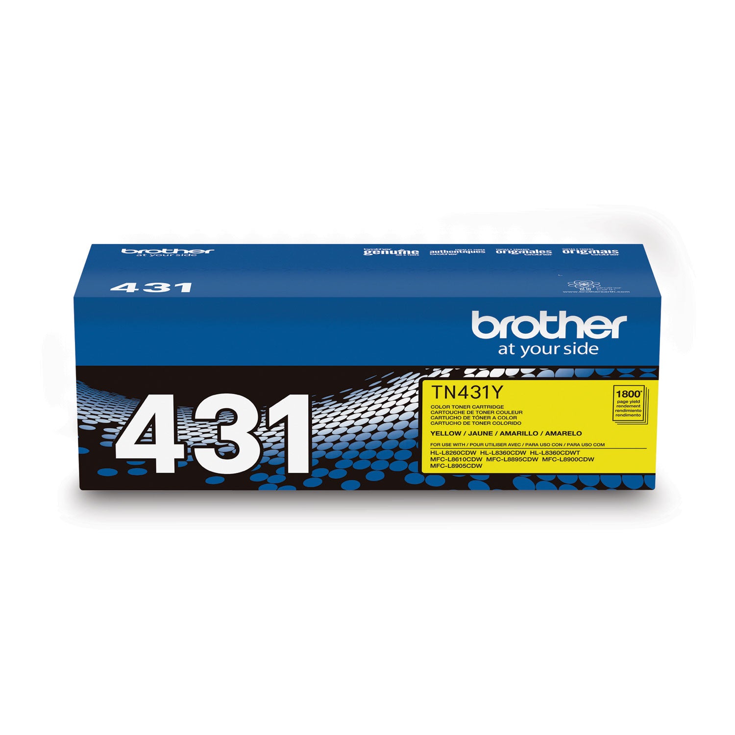 Brother TN431Y Original Standard Yield Laser Toner Cartridge - Yellow - 1 Each