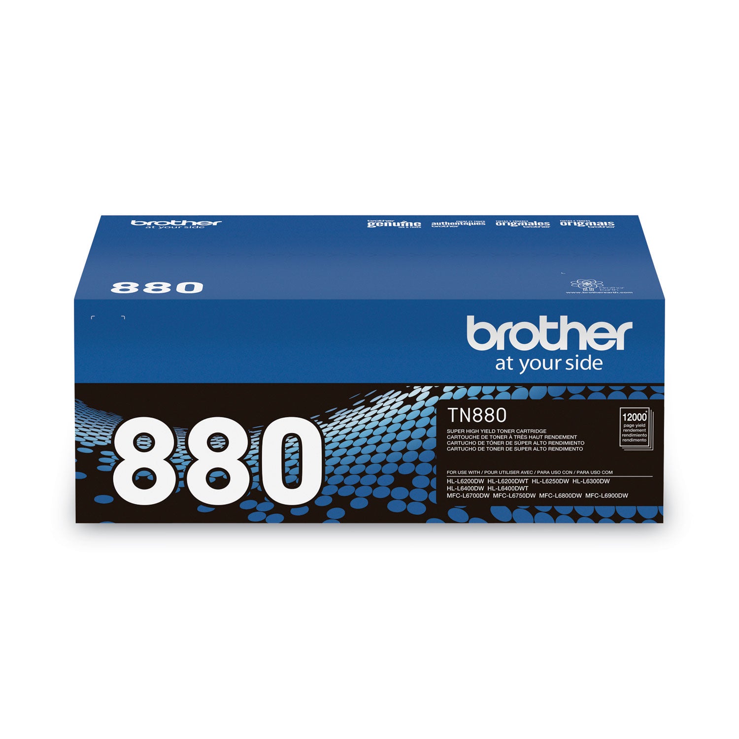 Brother TN880 Original Laser Toner Cartridge - Black - 1 Each
