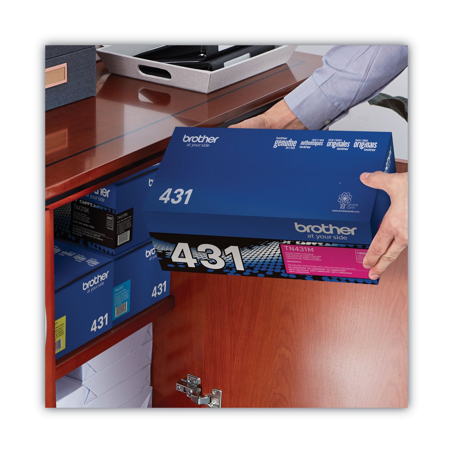 Brother TN431M Original Standard Yield Laser Toner Cartridge - Magenta - 1 Each