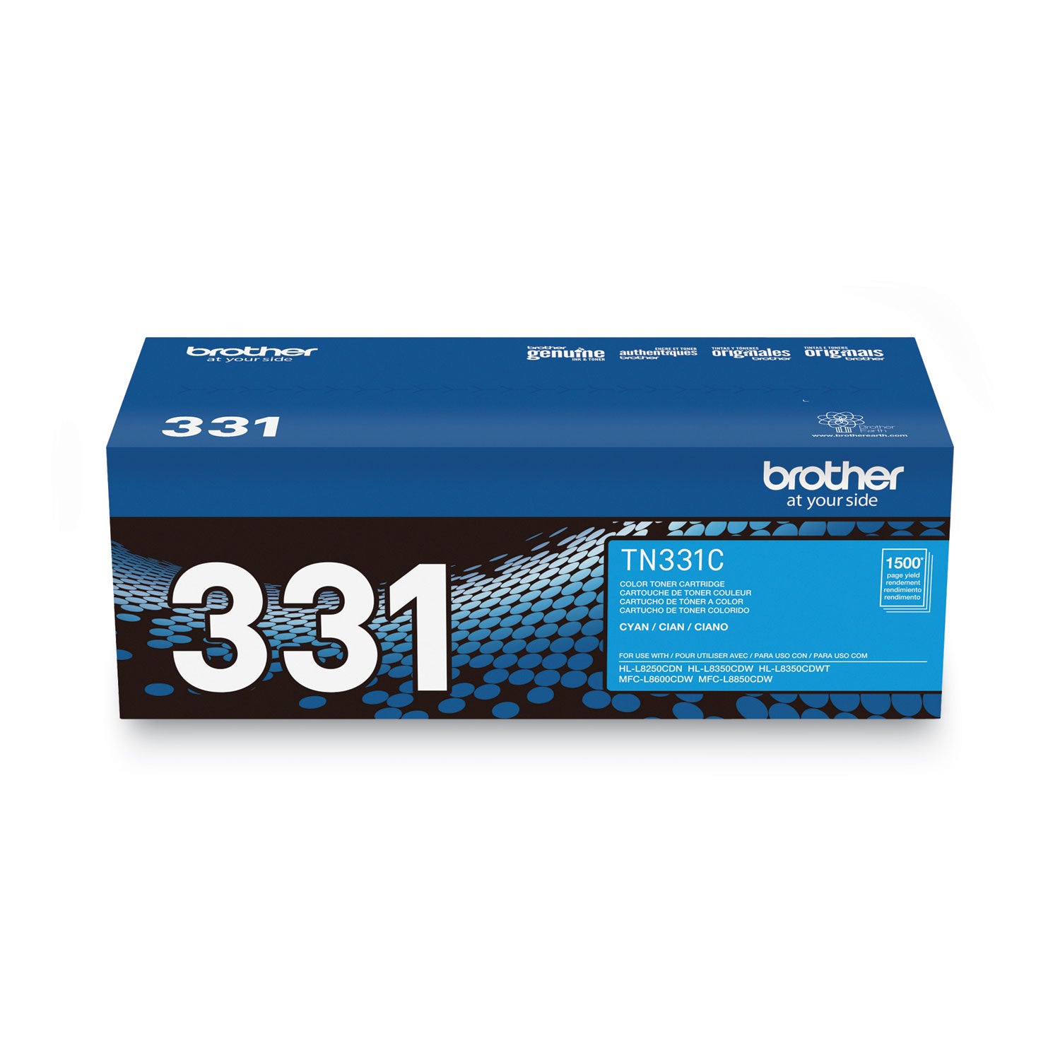 Brother TN331C Original Standard Yield Laser Toner Cartridge - Cyan - 1 Each