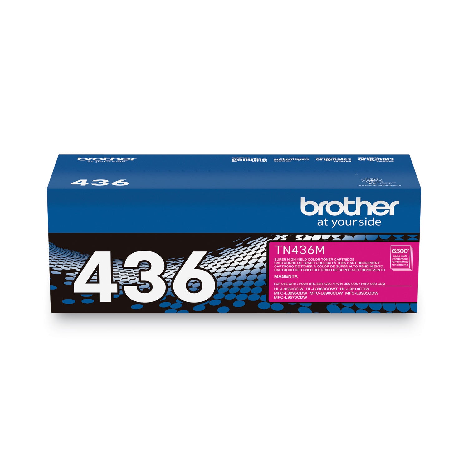 Brother TN436M Original Laser Toner Cartridge - Magenta - 1 Each