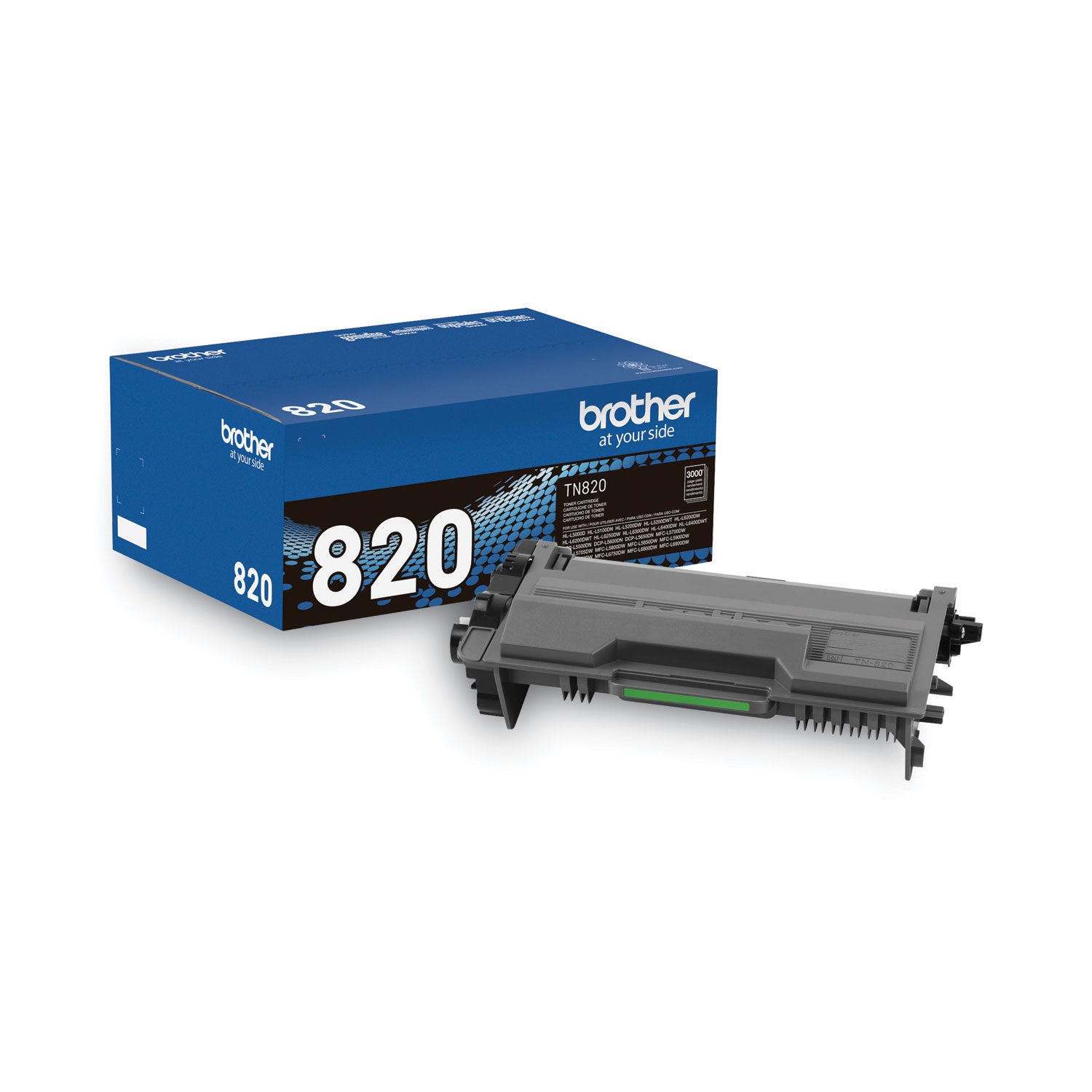 Brother TN820 Original Standard Yield Laser Toner Cartridge - Black - 1 Each