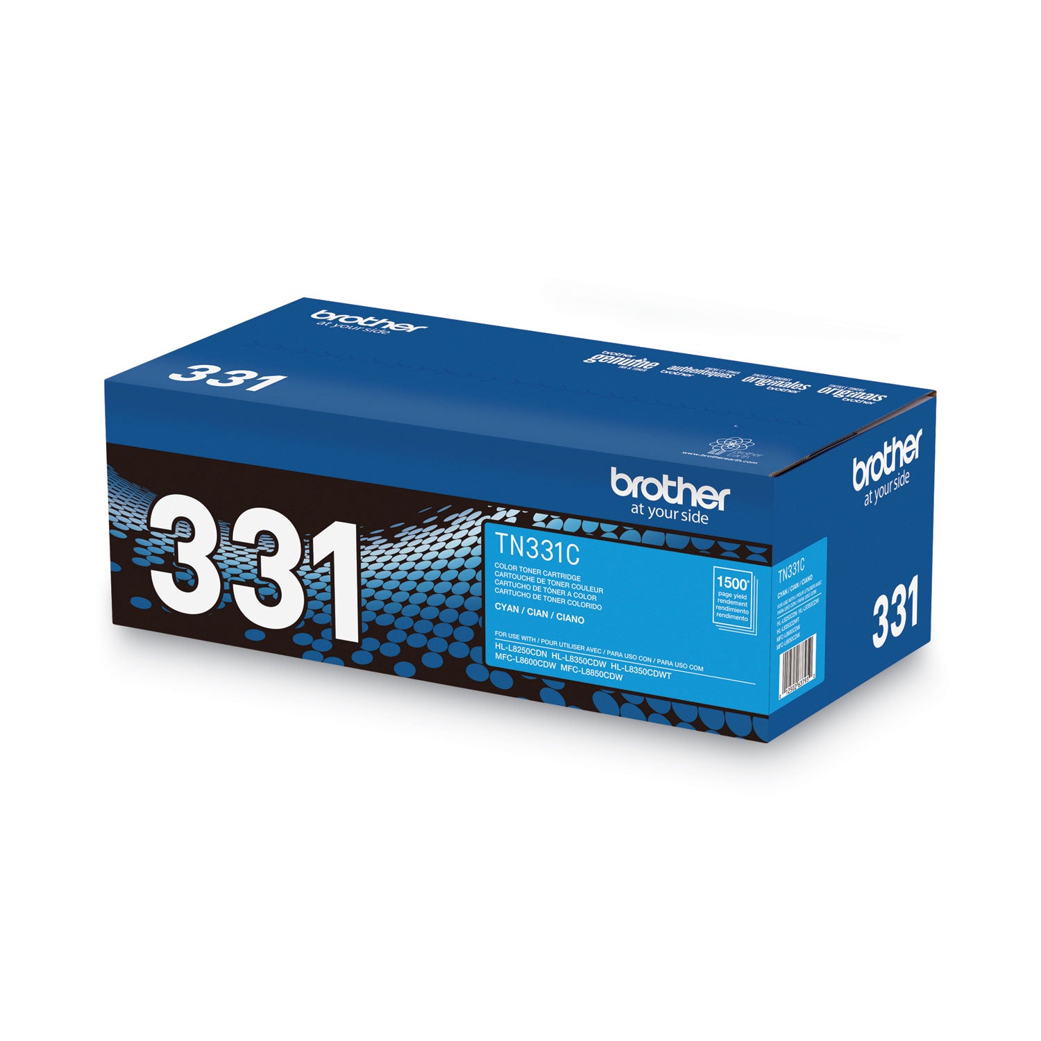 Brother TN331C Original Standard Yield Laser Toner Cartridge - Cyan - 1 Each