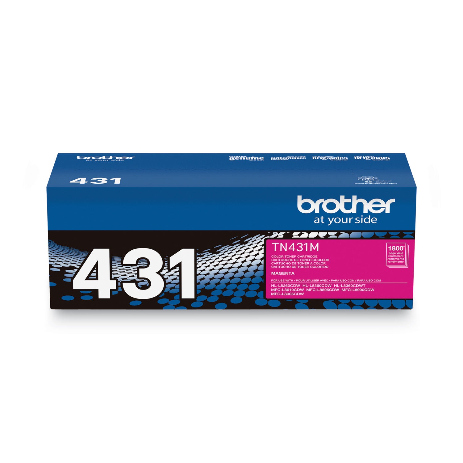 Brother TN431M Original Standard Yield Laser Toner Cartridge - Magenta - 1 Each