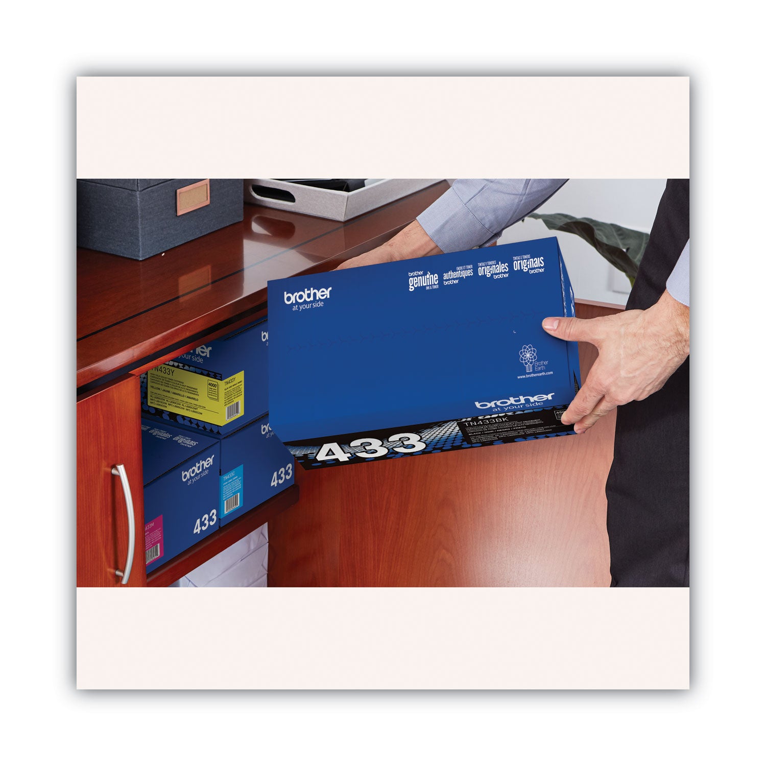 Brother TN433BK Original High Yield Laser Toner Cartridge - Black - 1 Each