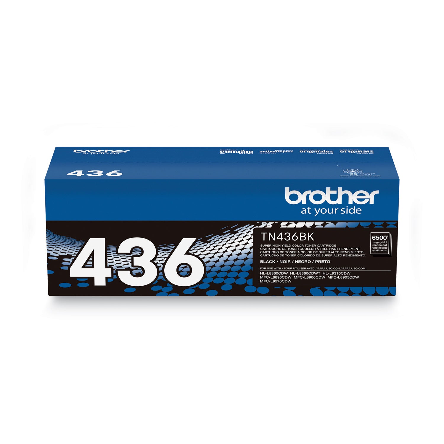 Brother TN436BK Original Laser Toner Cartridge - Black - 1 Each