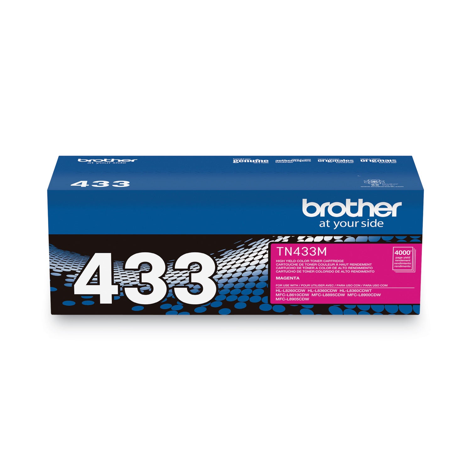 Brother TN433M Original High Yield Laser Toner Cartridge - Magenta - 1 Each