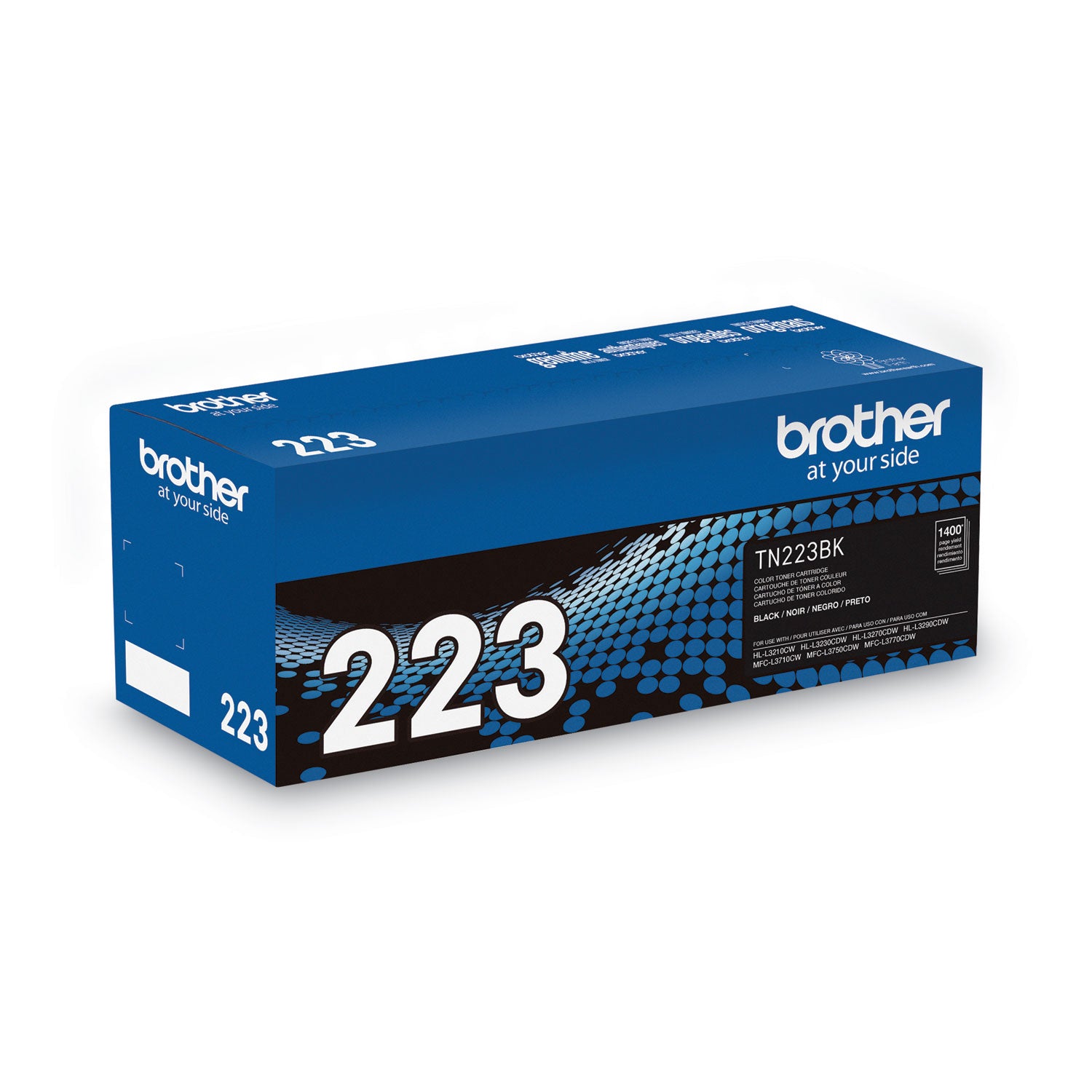 Brother TN-223BK Original Standard Yield Laser Toner Cartridge - Black - 1 Each