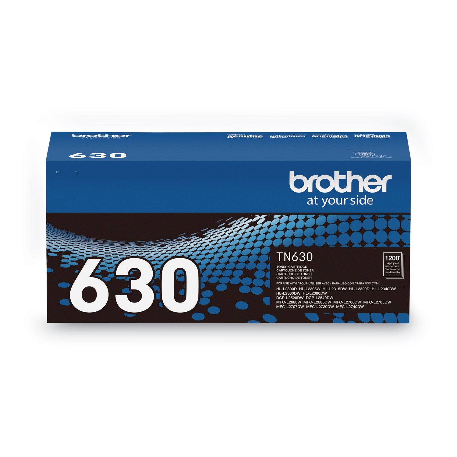 Brother TN630 Original Standard Yield Laser Toner Cartridge - Black - 1 Each