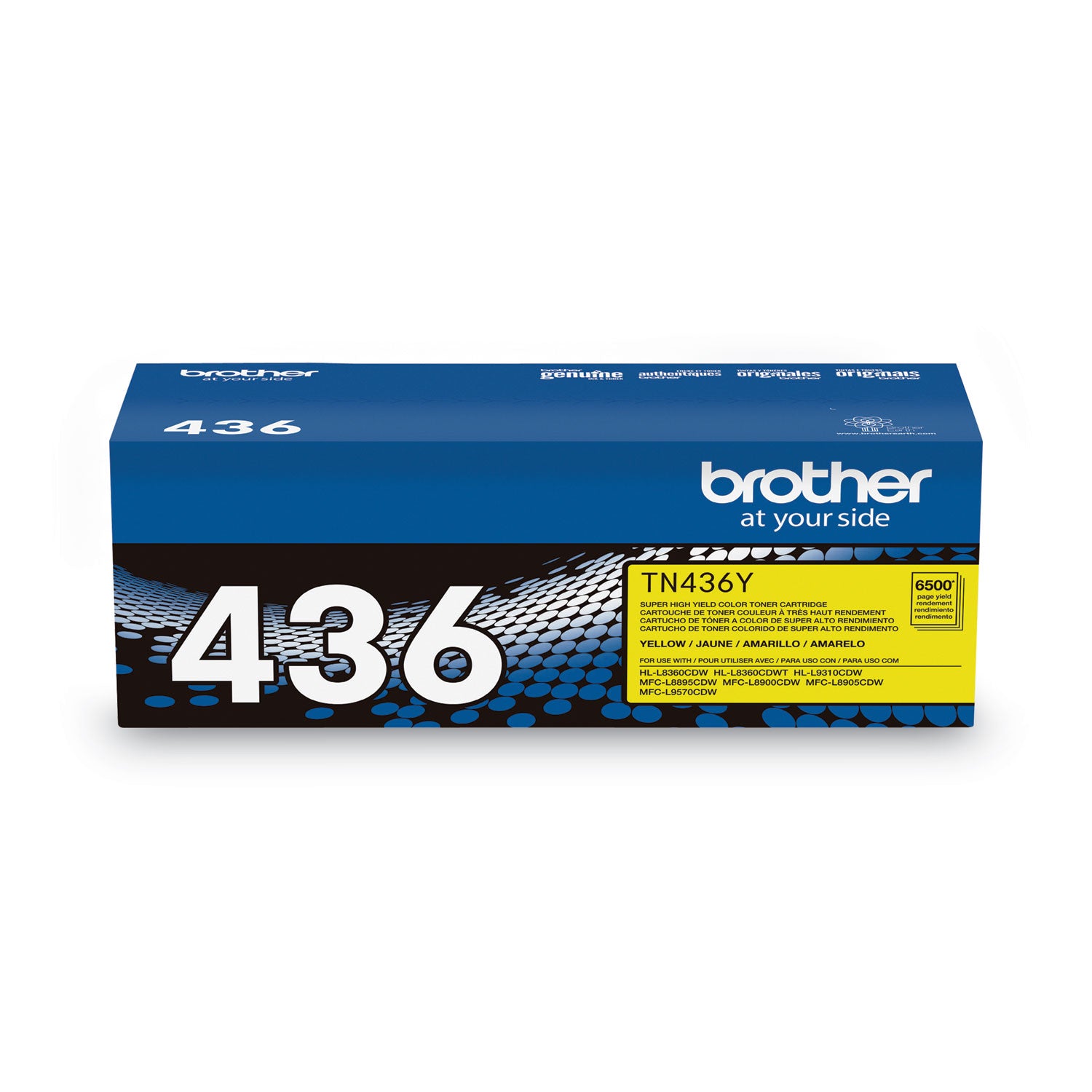 Brother TN436Y Original Laser Toner Cartridge - Yellow - 1 Each