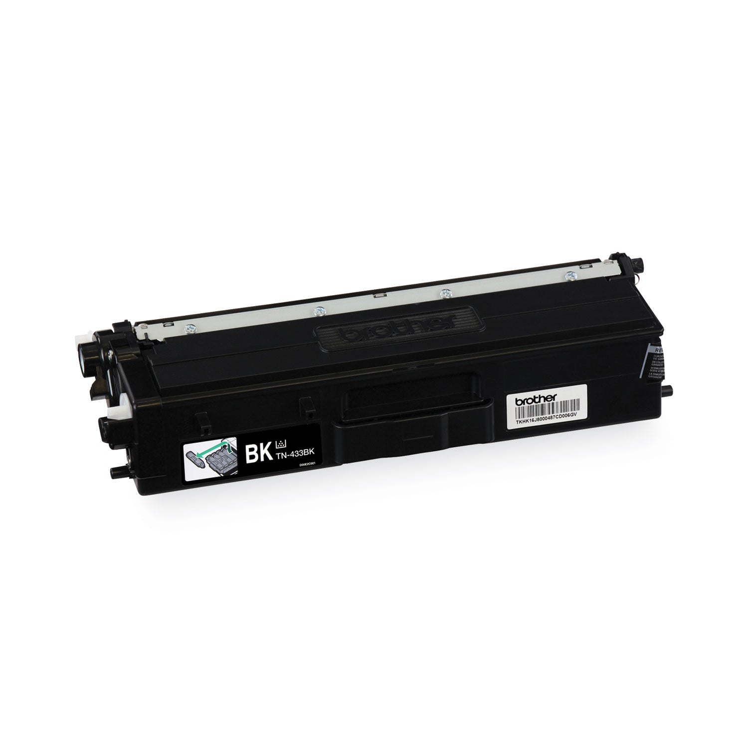 Brother TN433BK Original High Yield Laser Toner Cartridge - Black - 1 Each