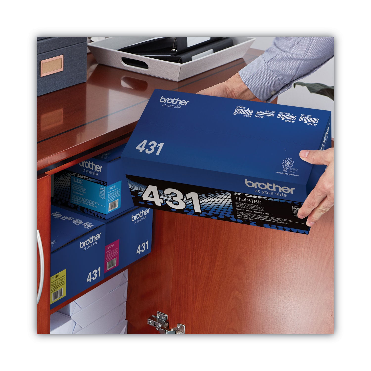 Brother TN431BK Original Standard Yield Laser Toner Cartridge - Black - 1 Each
