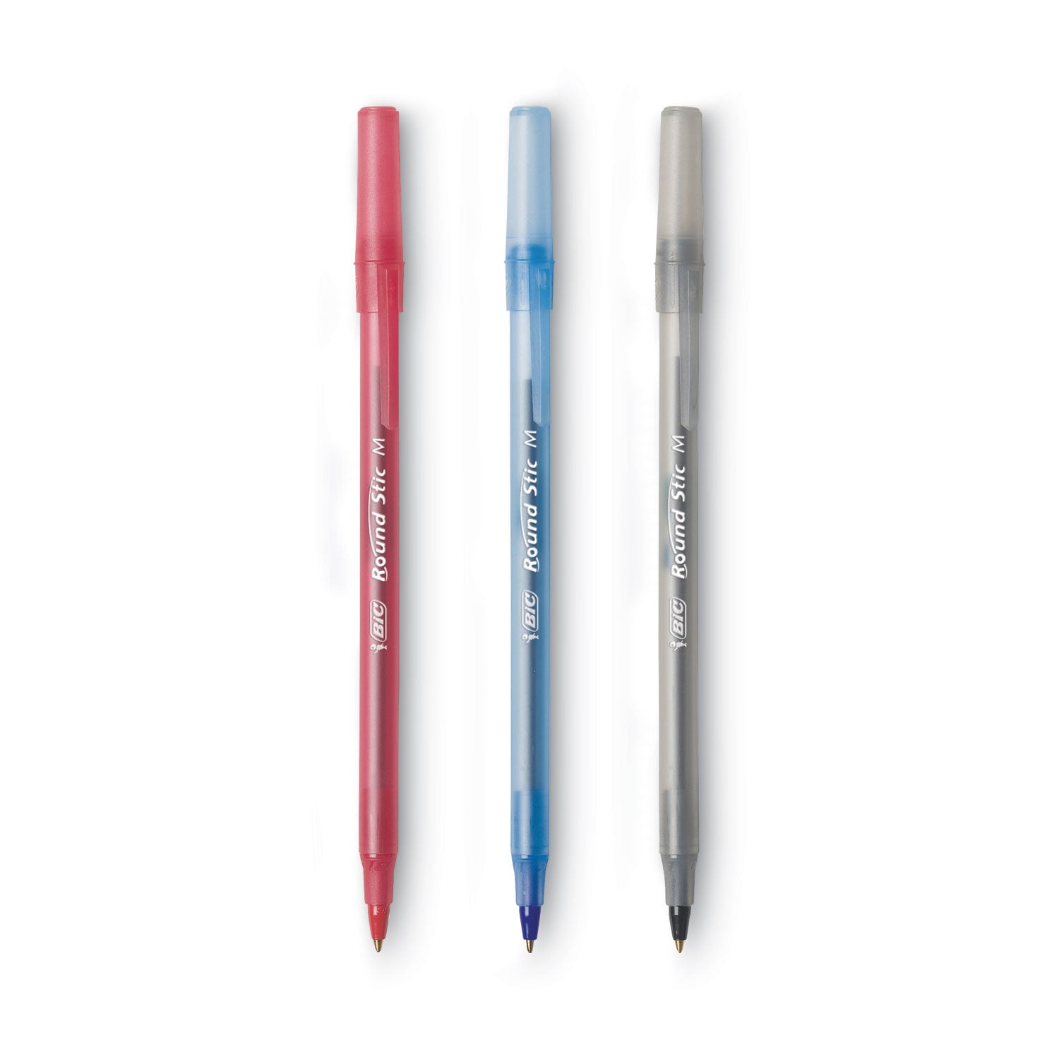 Round Stic® Xtra Life Ballpoint Pen, Medium Point (1.0mm), Assorted, Box of 60