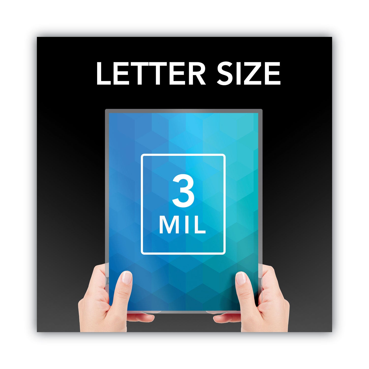 Sheet Size Supported: Letter 8.50" Width x 11" Length - Laminating Pouch/Sheet Size: 9" Width x 12" Length x 3 mil Thickness - Glossy - for Document, Photo - Self-adhesive, Easy Peel, Flexible, Wear Resistant, Tear Resistant - Clear - 1 Pack