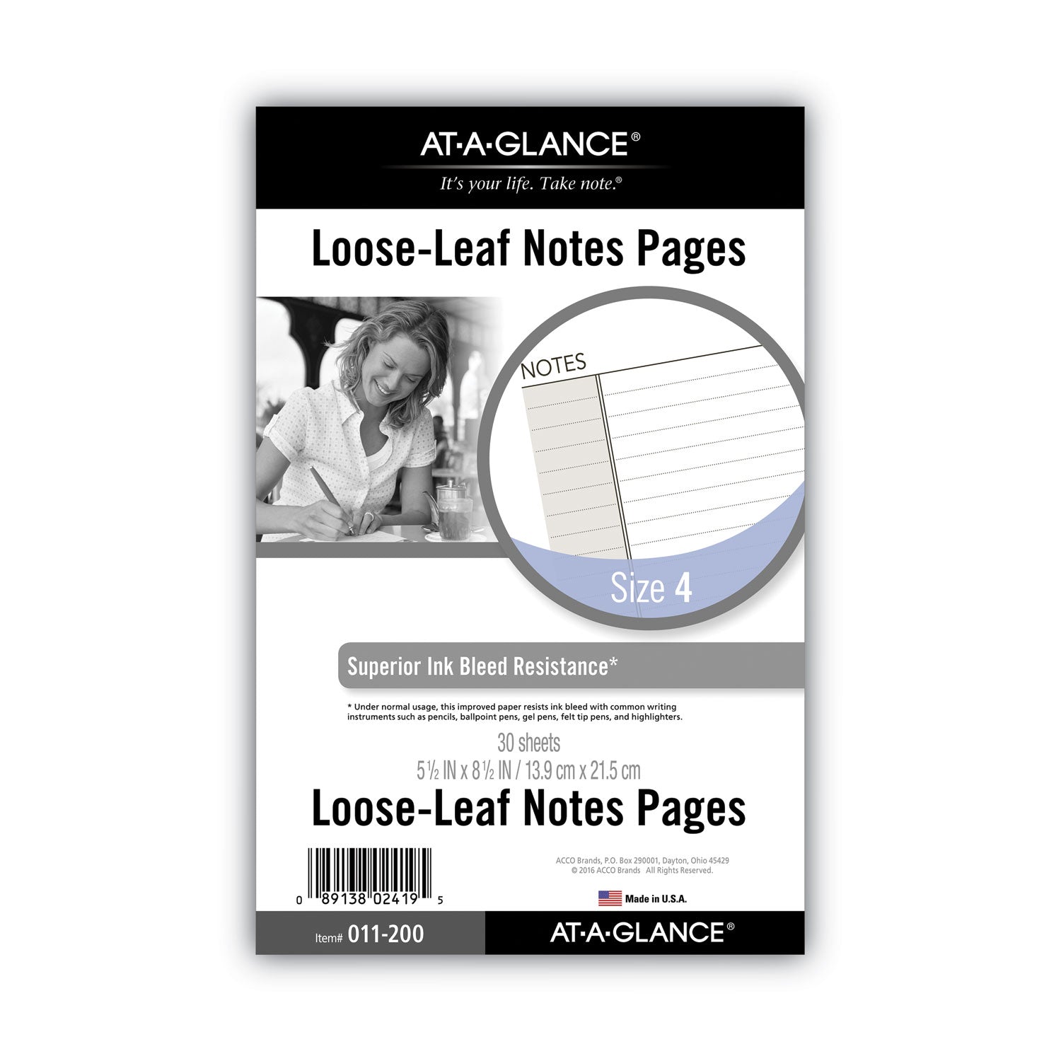 Lined Notes Pages For Planners/organizers, 8.5 X 5.5, White Sheets, Undated