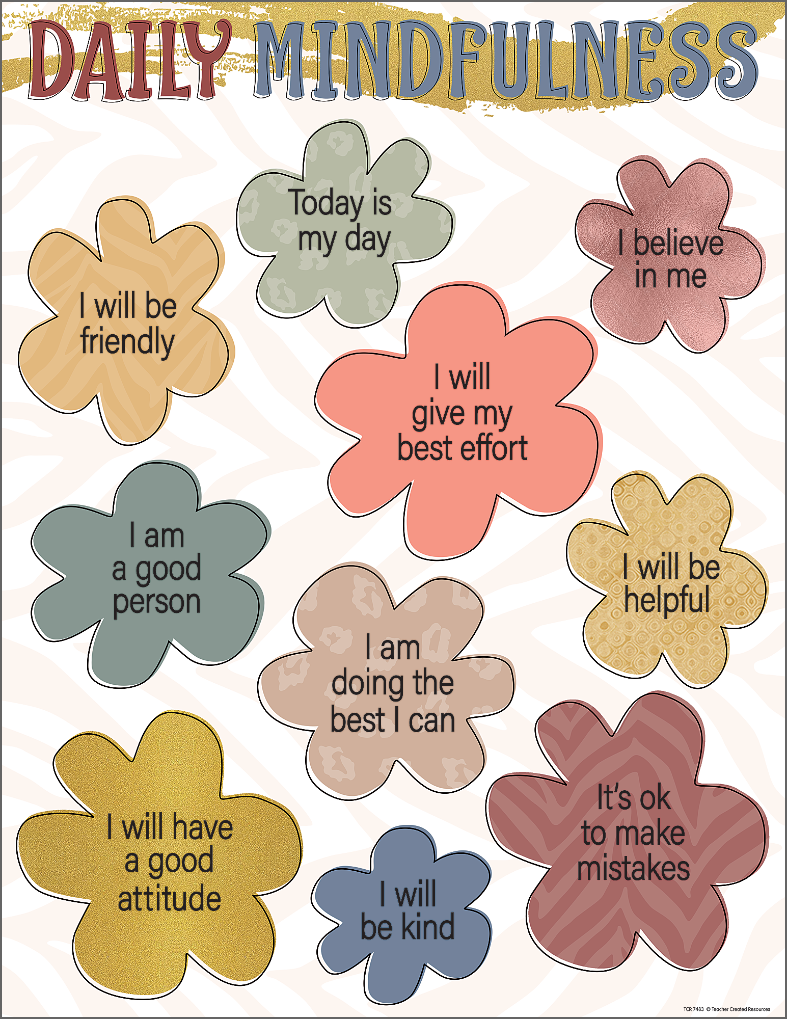 Wonderfully Wild Daily Mindfulness Chart