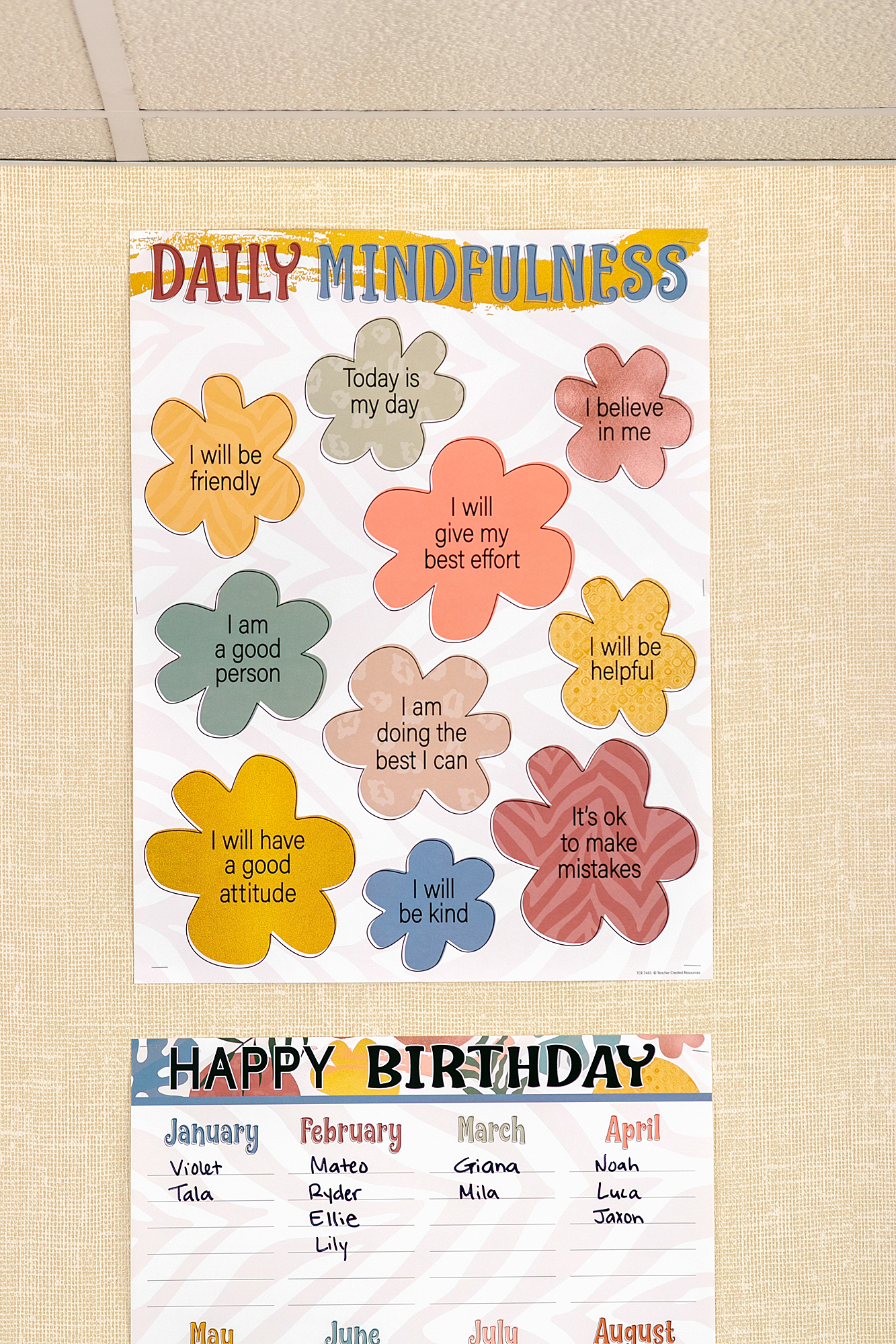Wonderfully Wild Daily Mindfulness Chart