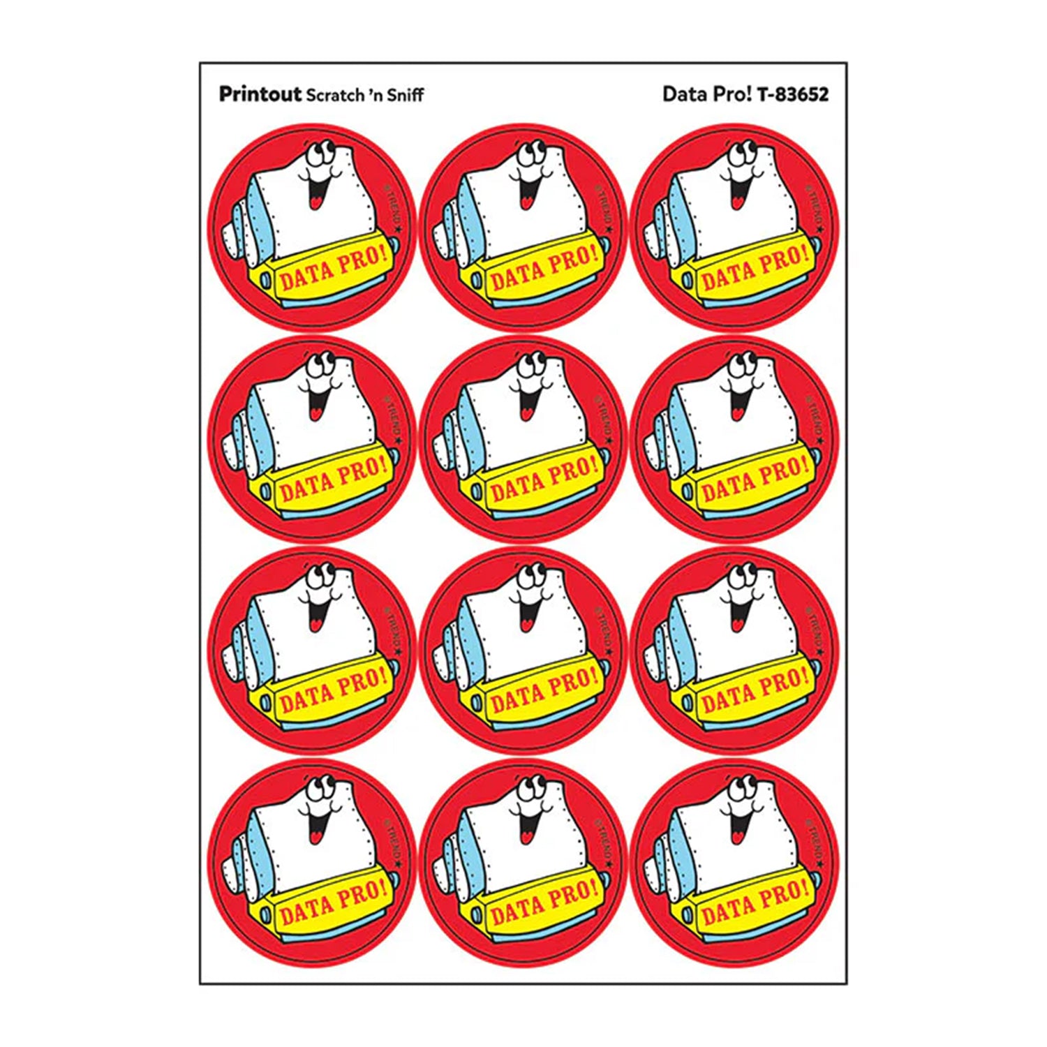 Data Pro!/ Printout Scent Stickers, 24 Per Pack, 6 Packs